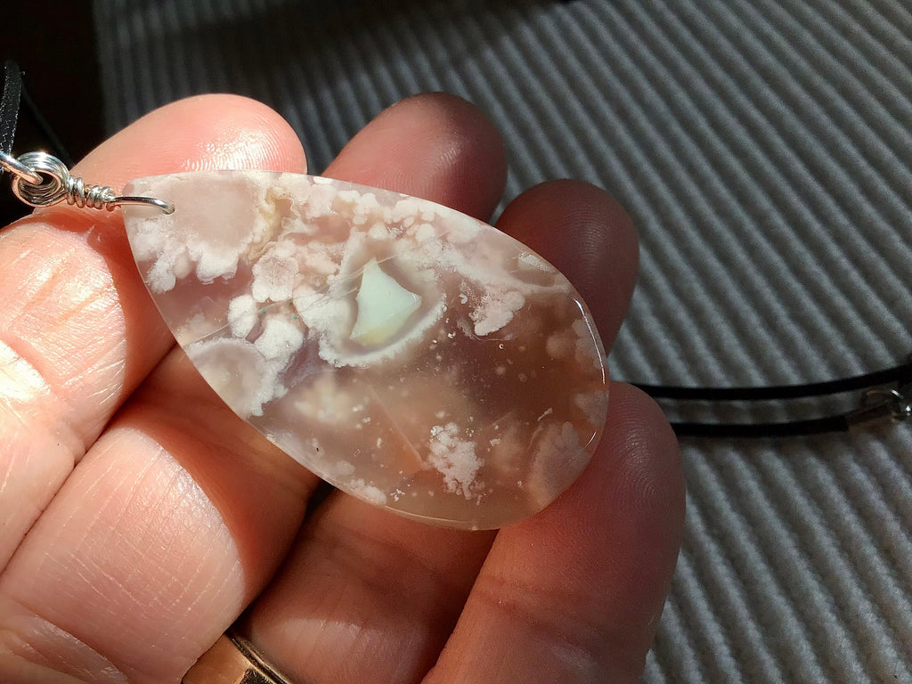 Flower Agate Pendant C
