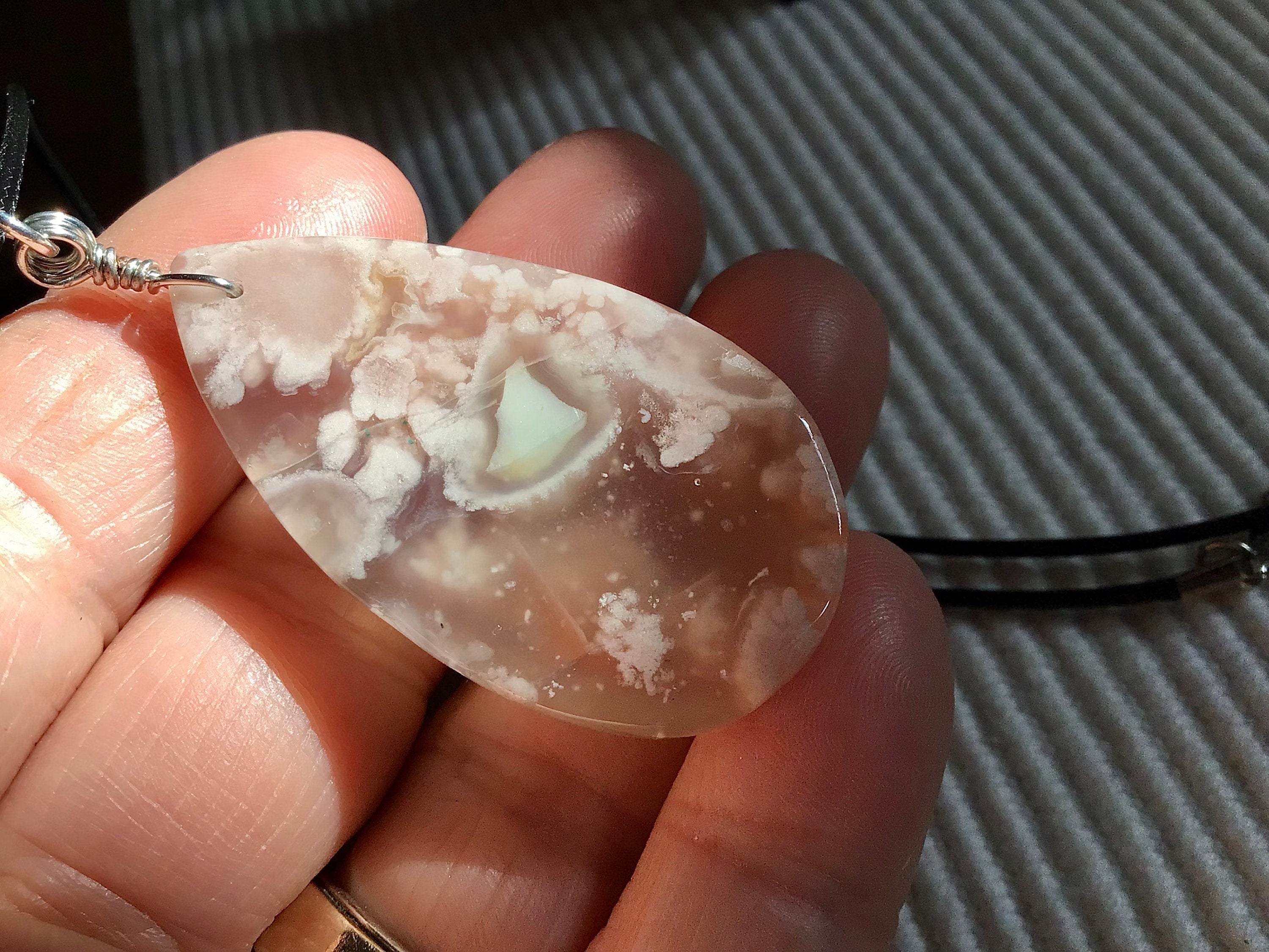 Flower Agate Pendant C