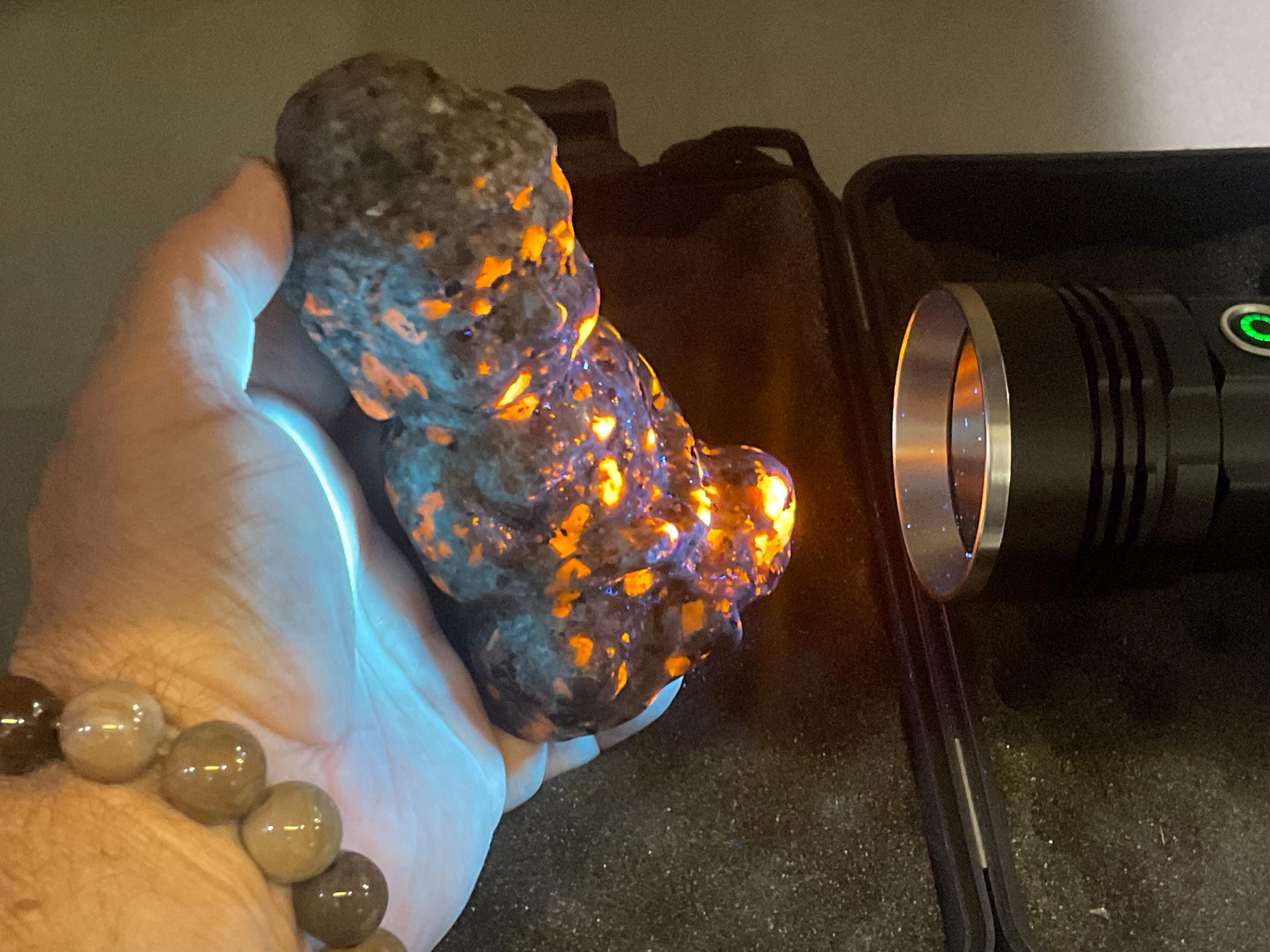 608g Syenite with Sodalite (Yooperlite) Buddha Carving B