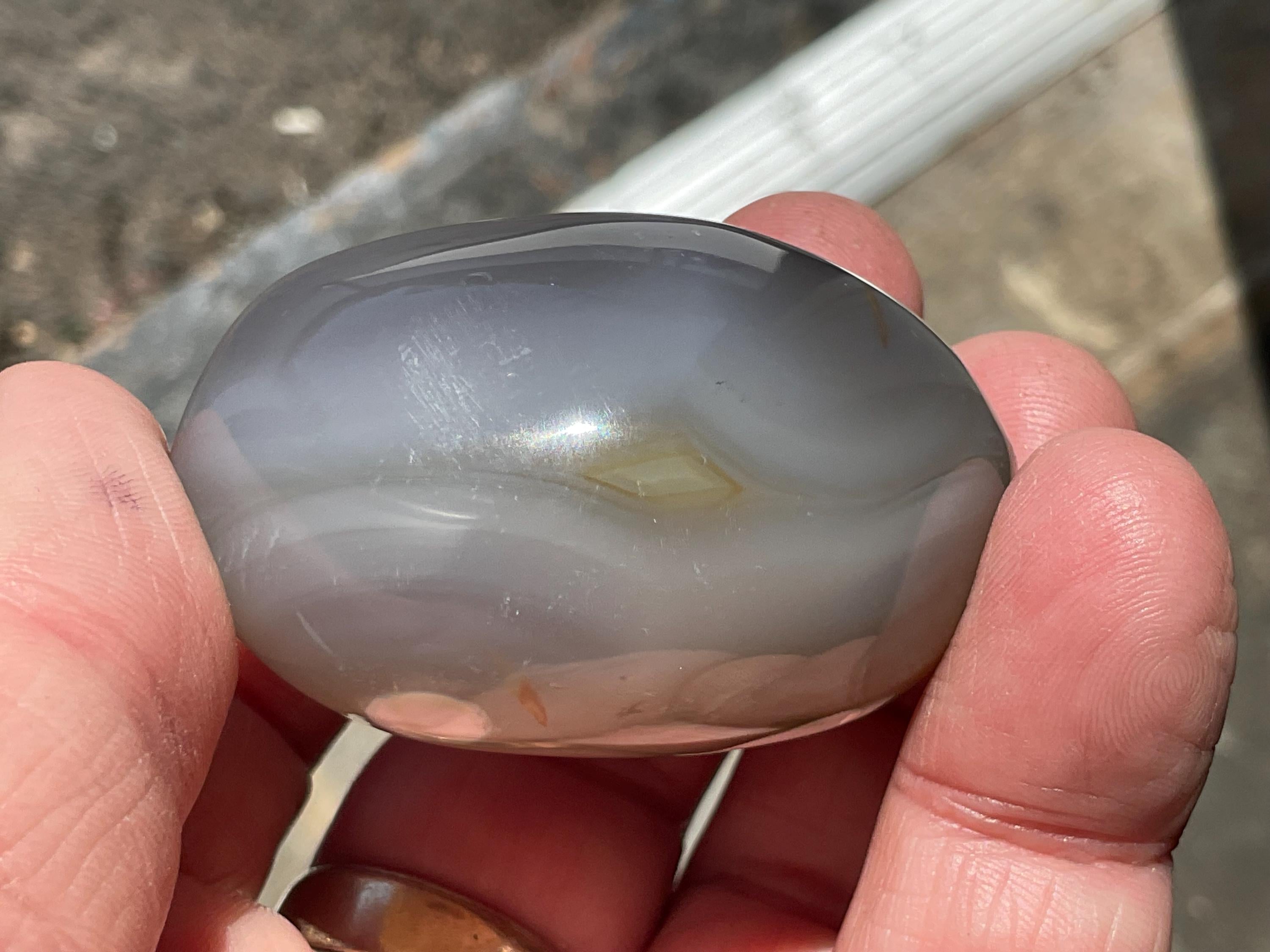 88g Orca Agate Palmstone 8C