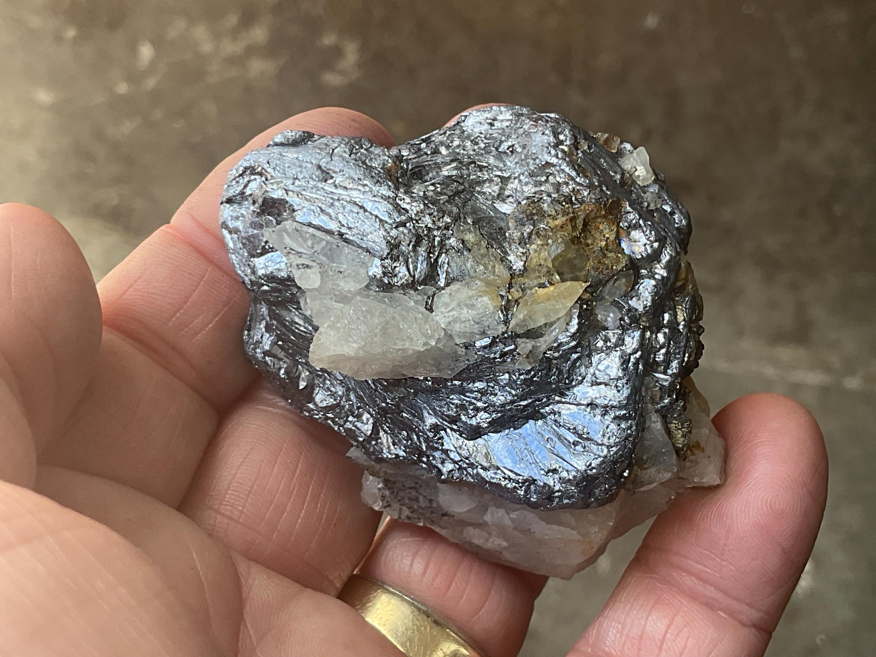 134g Australian Molybdenite on Quartz Specimen 1B