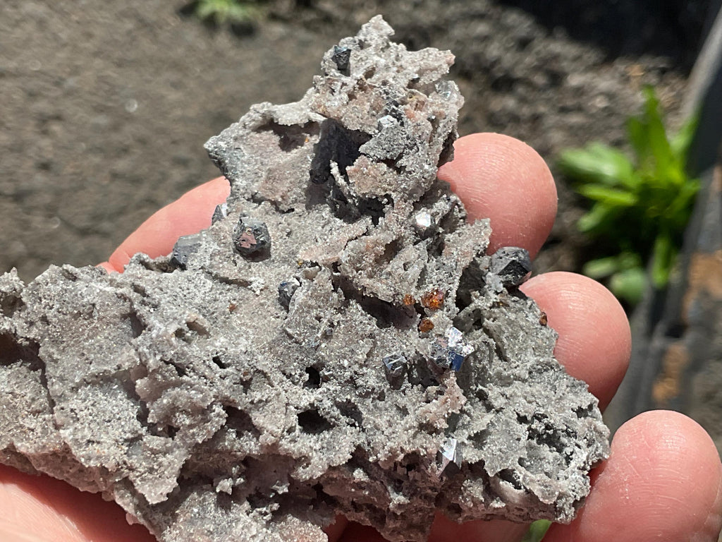42g Sphalerite, Garnet, Galena Quartz Specimen 3A from Hunan, China