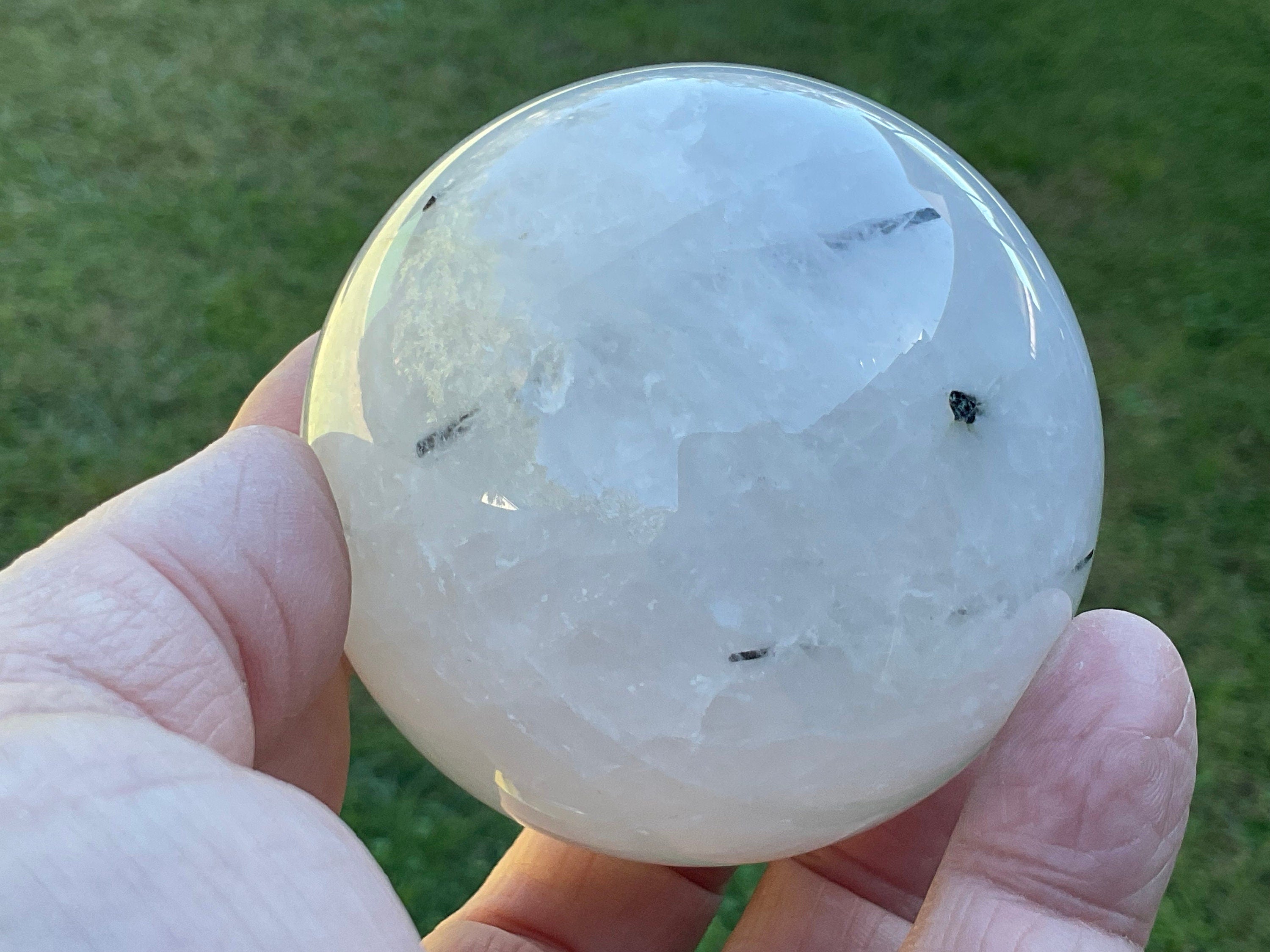 422g Tourmalated Quartz Sphere 2A