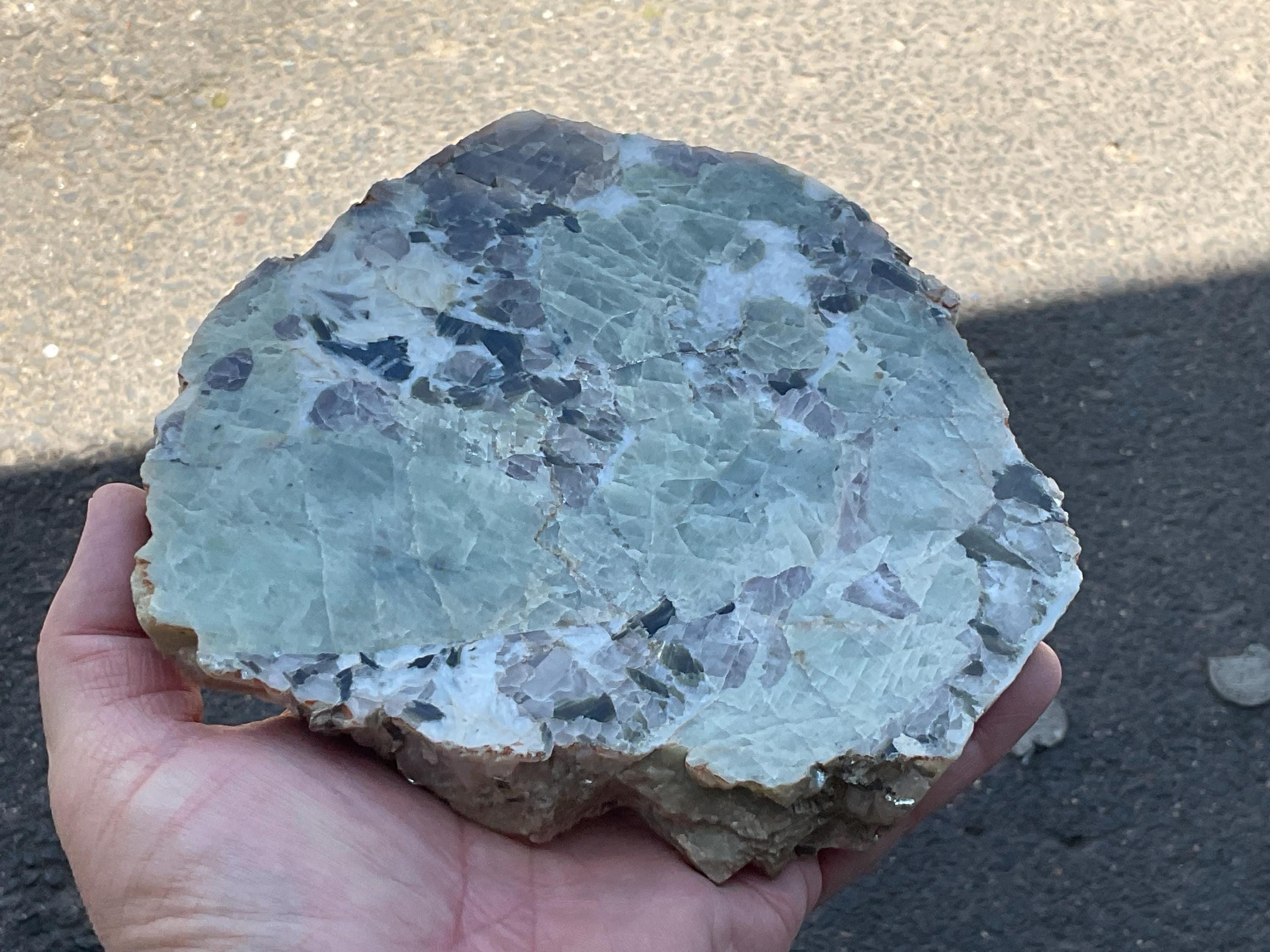 882g Yinnietharra Polished Beryl, Smokey Quartz and Mica Slab B