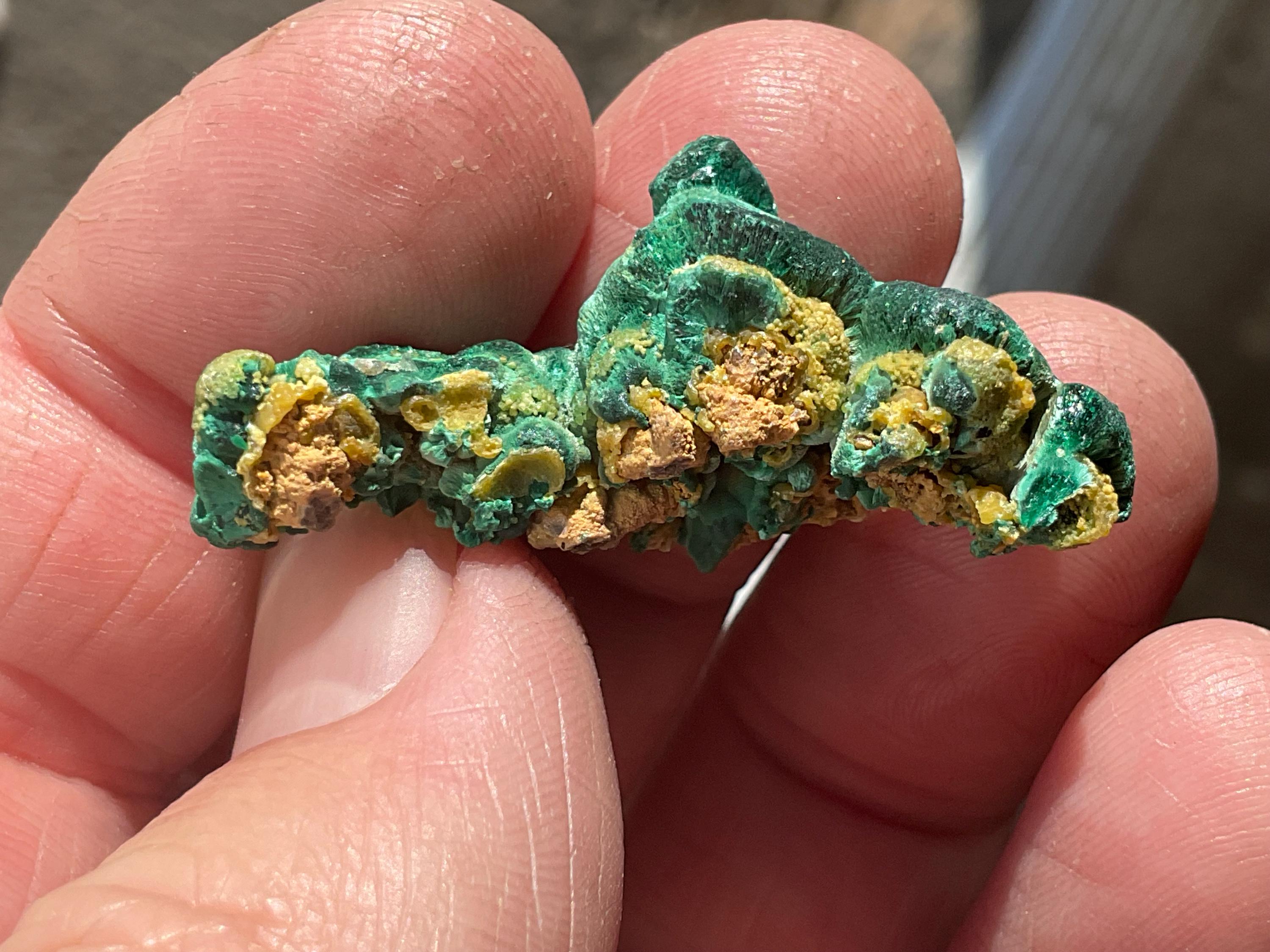 10g Australian Malachite, Cerussite and Pyromorphite Specimen 1B