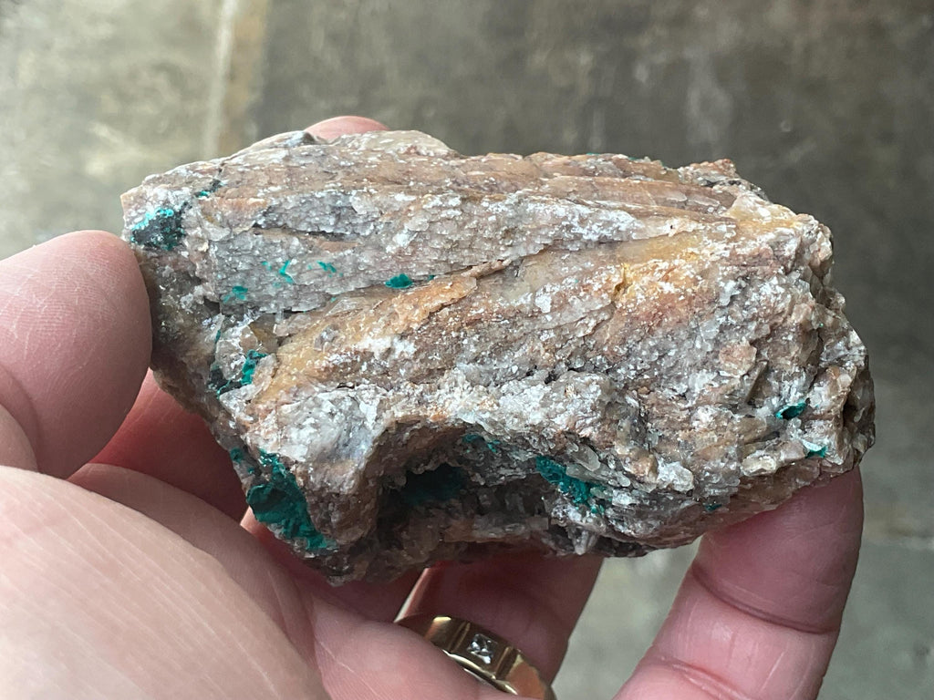 326g Malachite and Selenite on Dolomite Matrix Specimen 3A