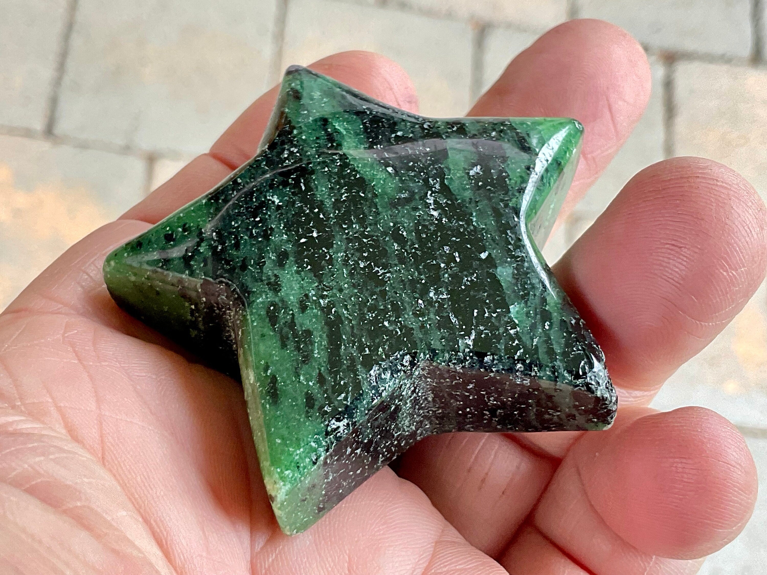 83g Ruby in Zoisite Polished Star 3A