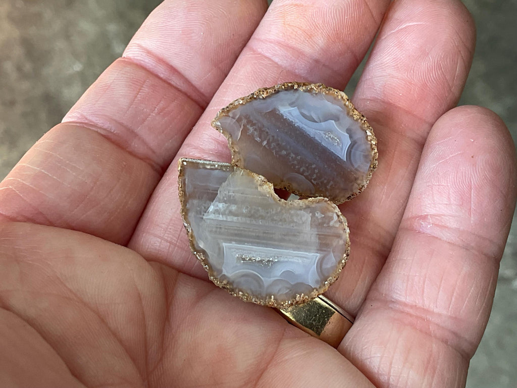 14g Small Brazilian Agate Polished Pair A