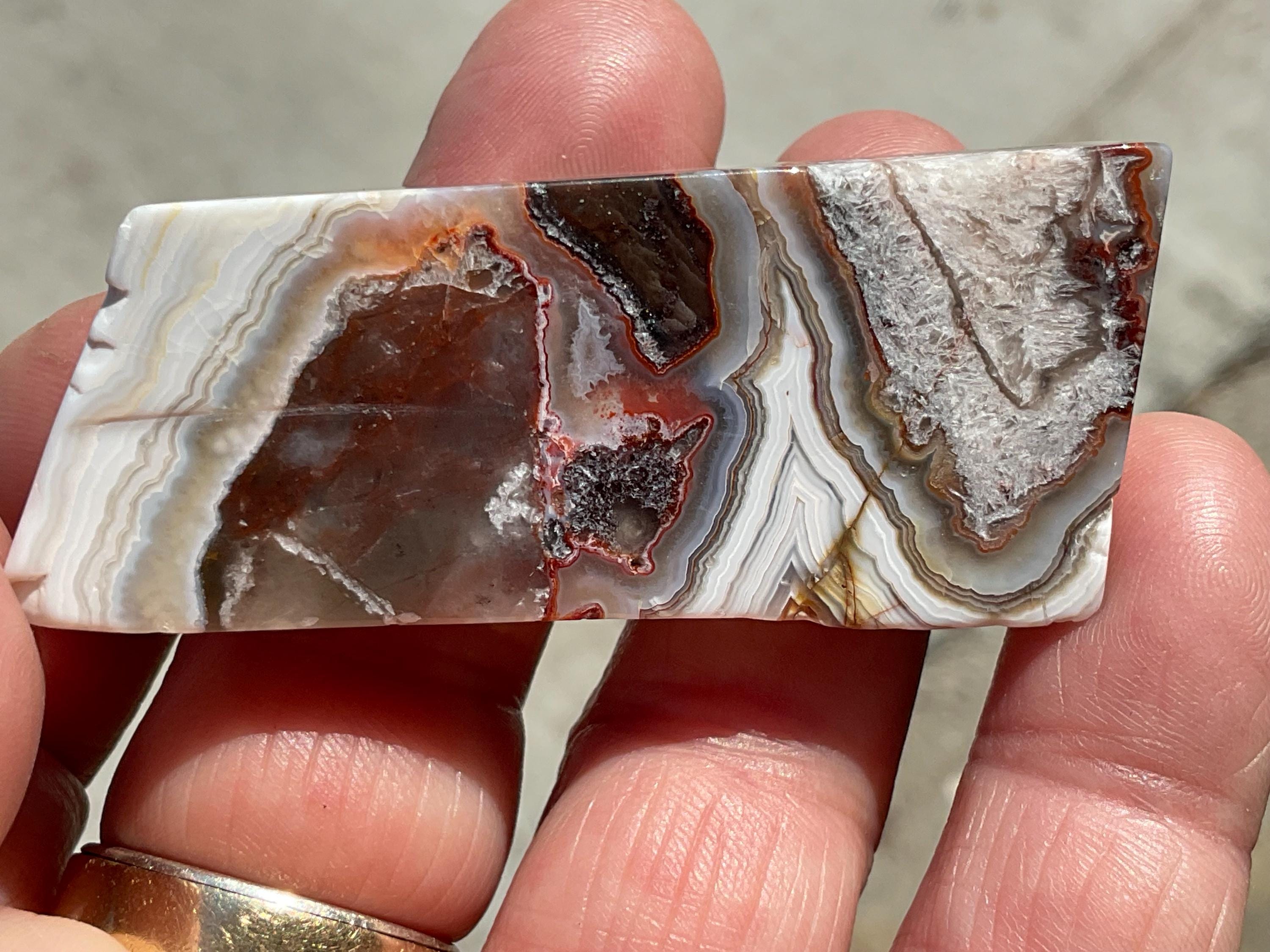 42g Mexican Crazy Lace Agate Freeform 10B