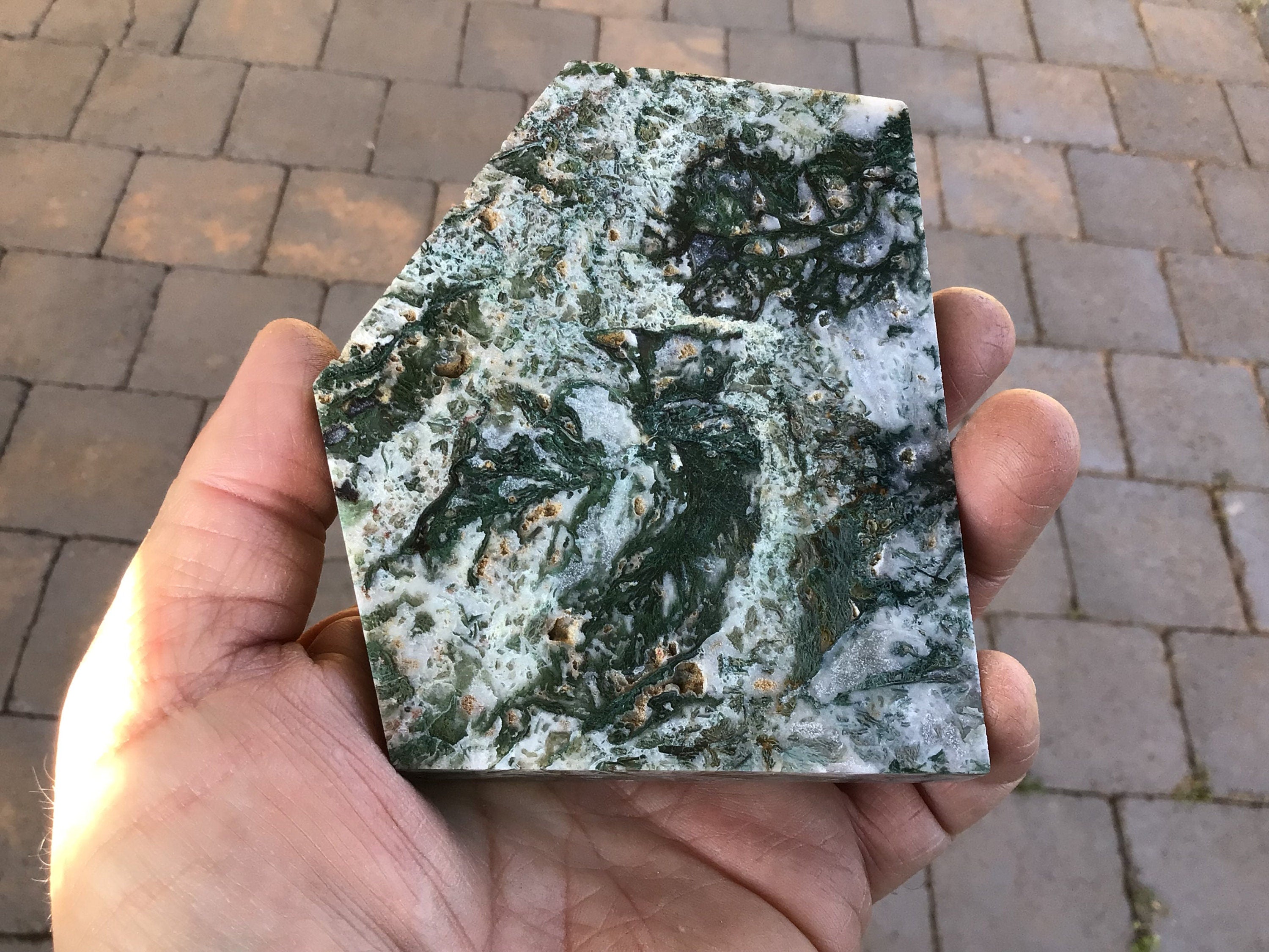 285g Moss Agate Polished Slab 5D