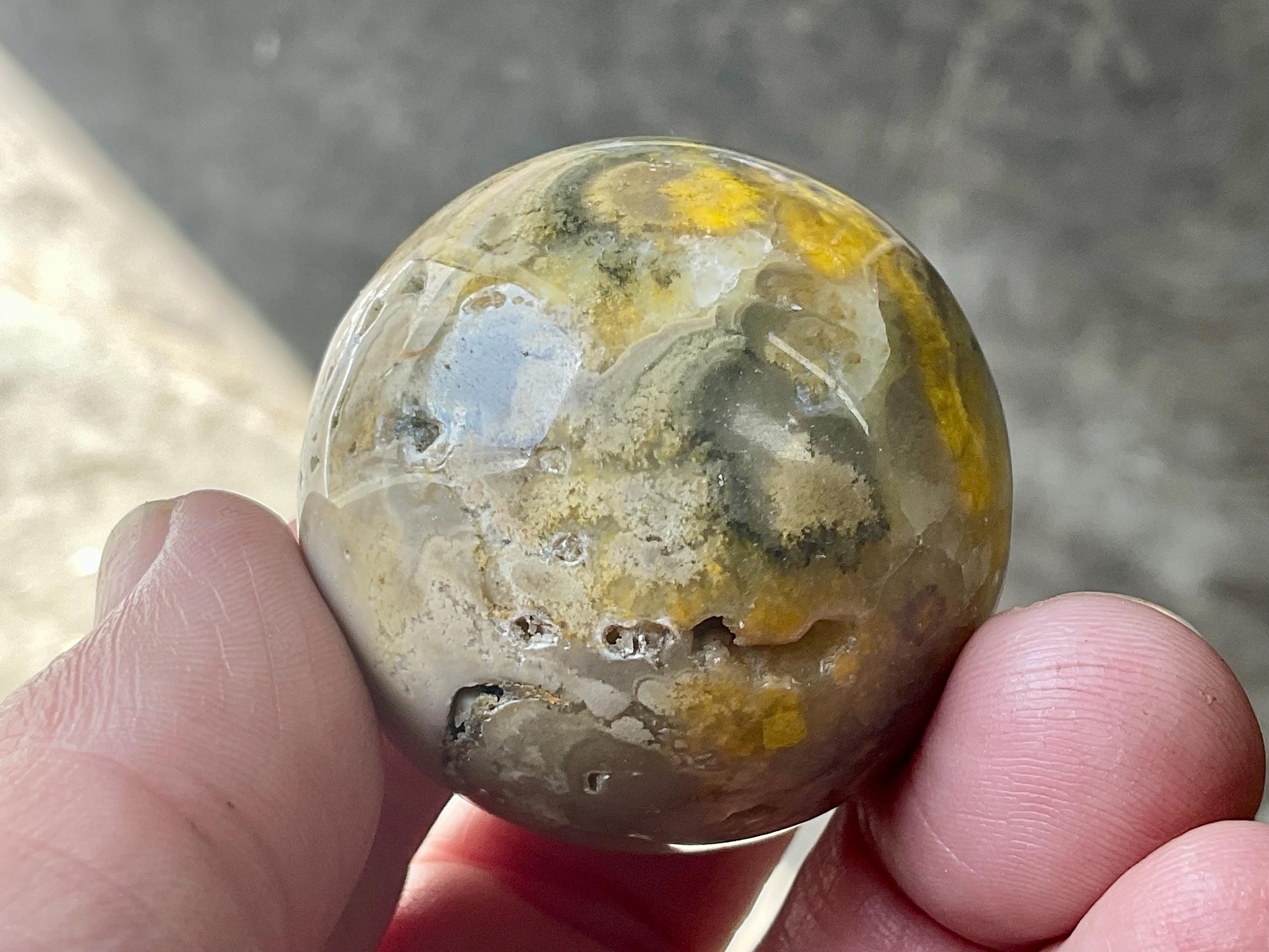 88g Indonesian Bumble Bee Jasper Sphere 1B