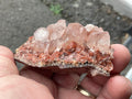 144g Blocky Calcite on Hematite Quartzite Specimen 1B from Hubei, China