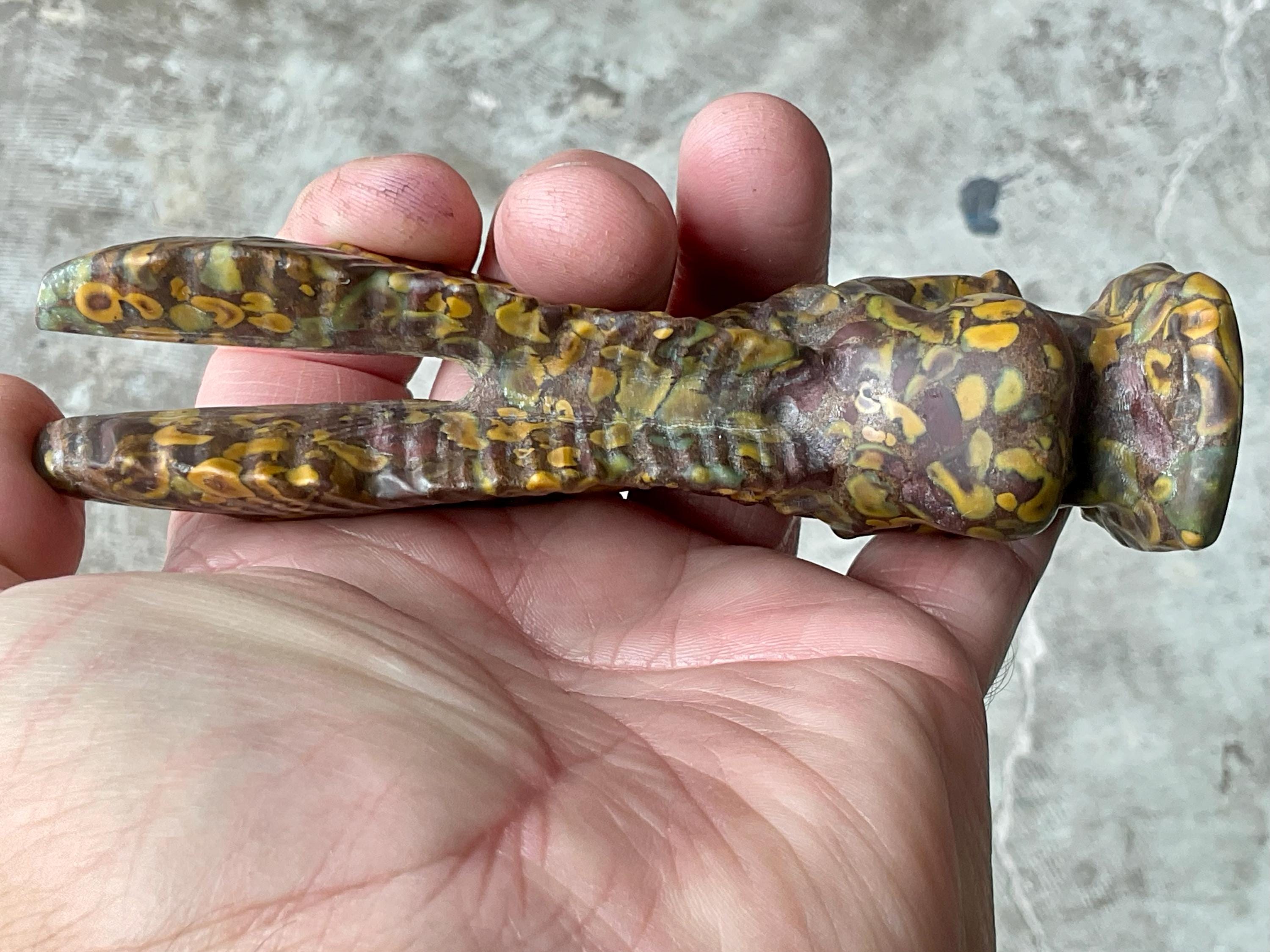 160g Fruit Jasper “Weeping Angel” Carving