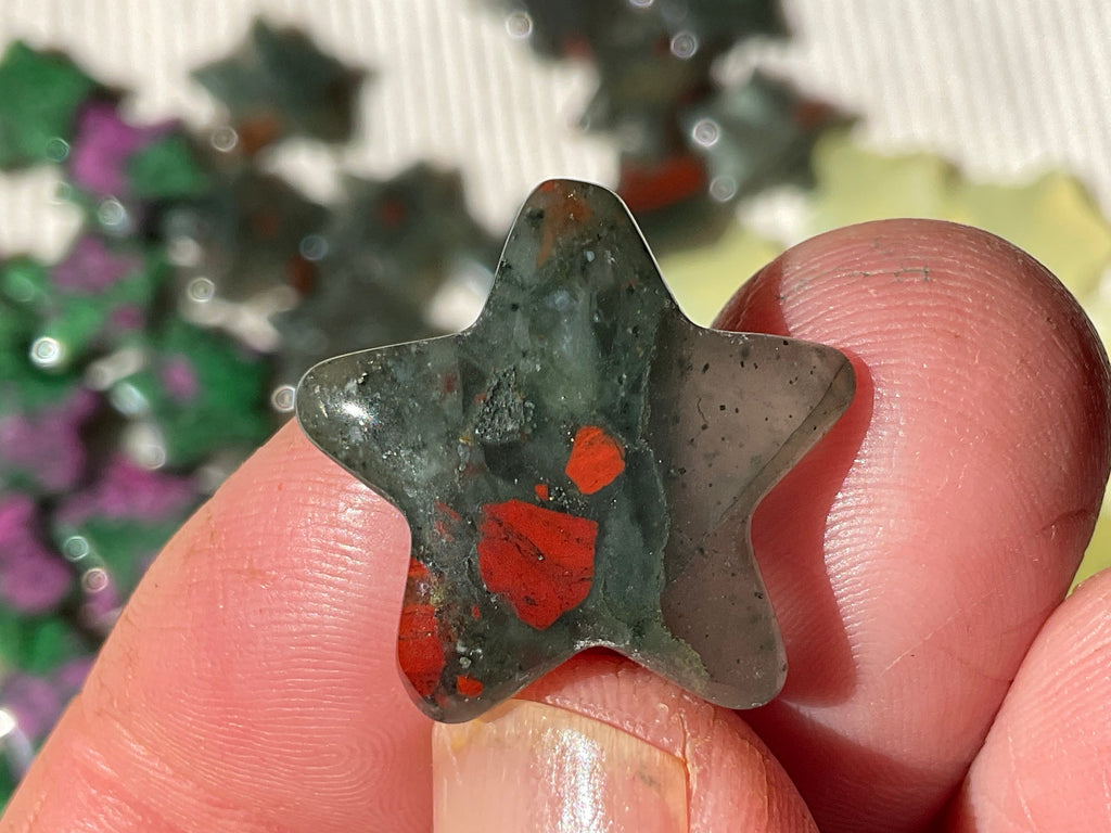 Polished Bloodstone Mini Stars