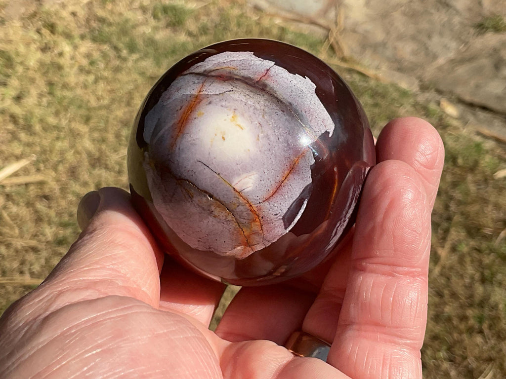 319g (5.2cm diameter) Mookaite Sphere 6A