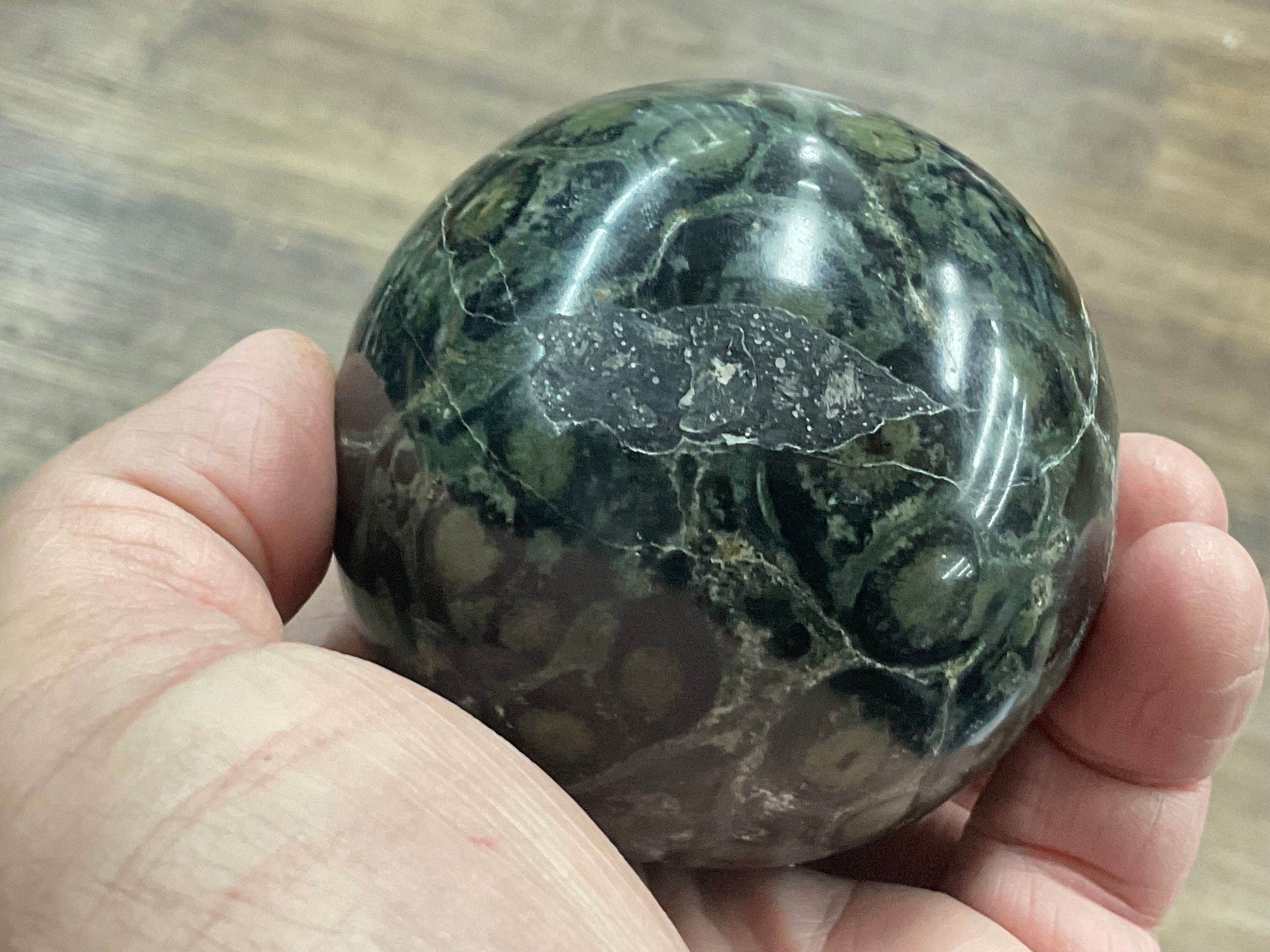 454g Kambaba Jasper Sphere 4A (Repaired)