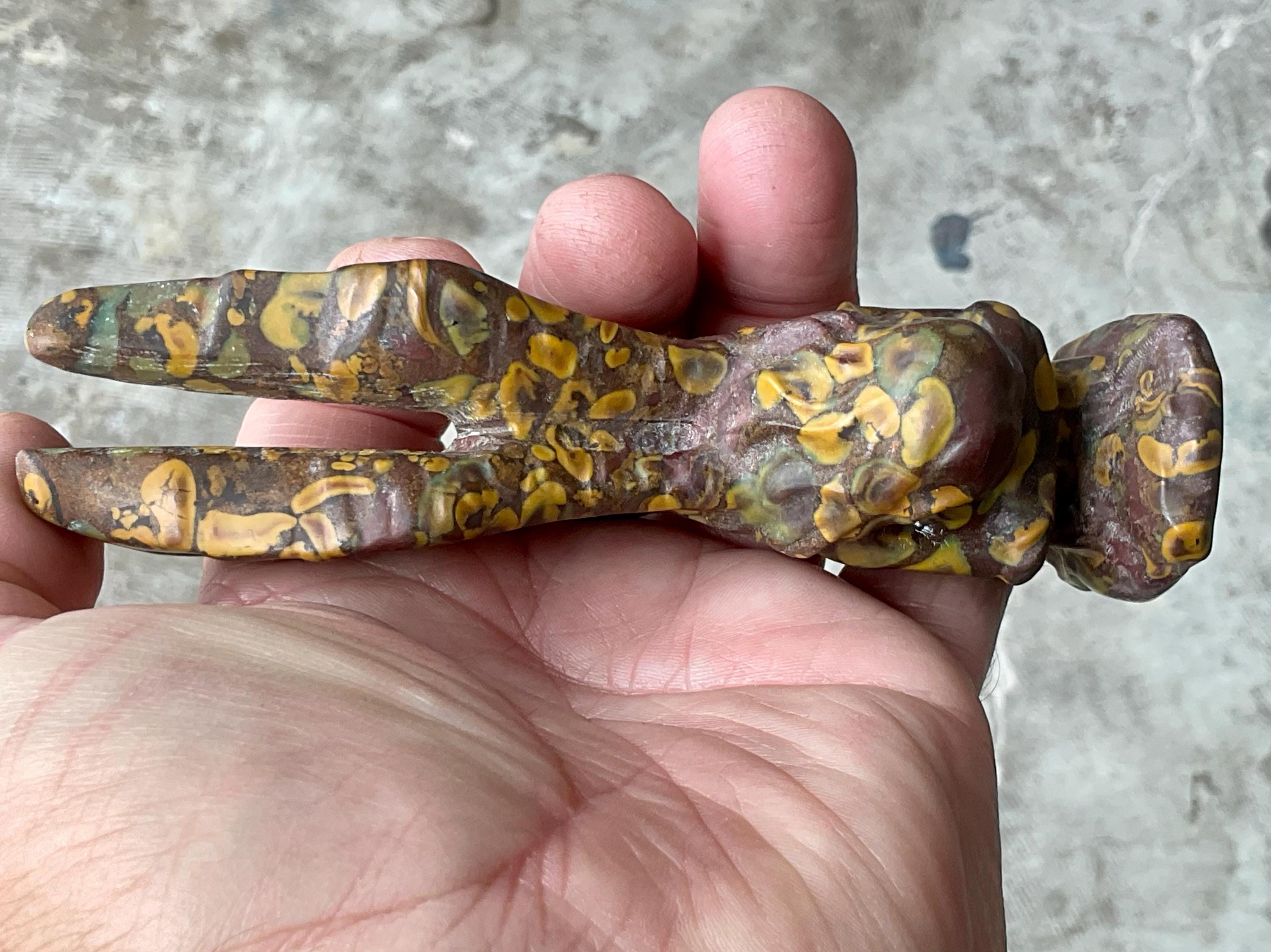 160g Fruit Jasper “Weeping Angel” Carving