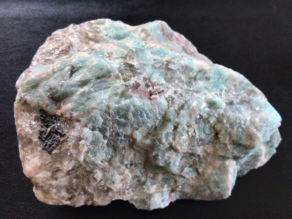 300g Amazonite Rough Chunk with Red Hematite Staining 1A