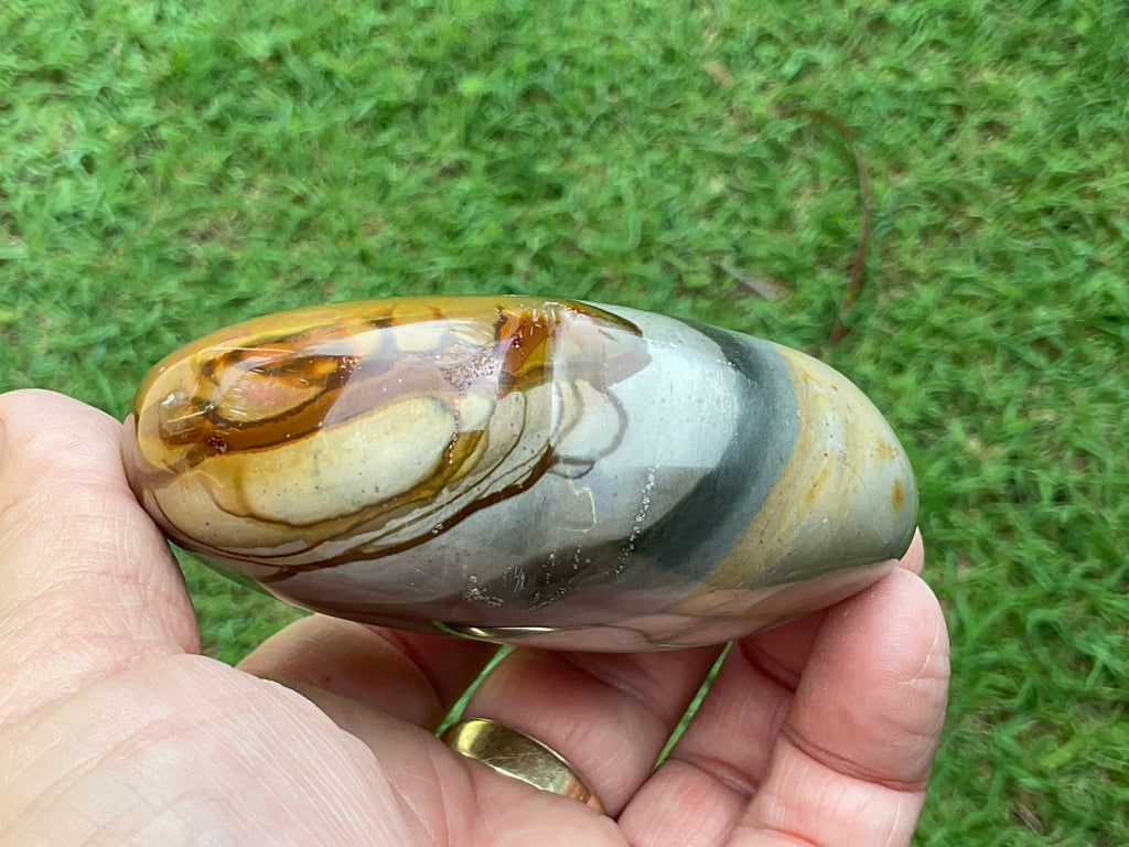 277g Polychrome Jasper Heart 1B