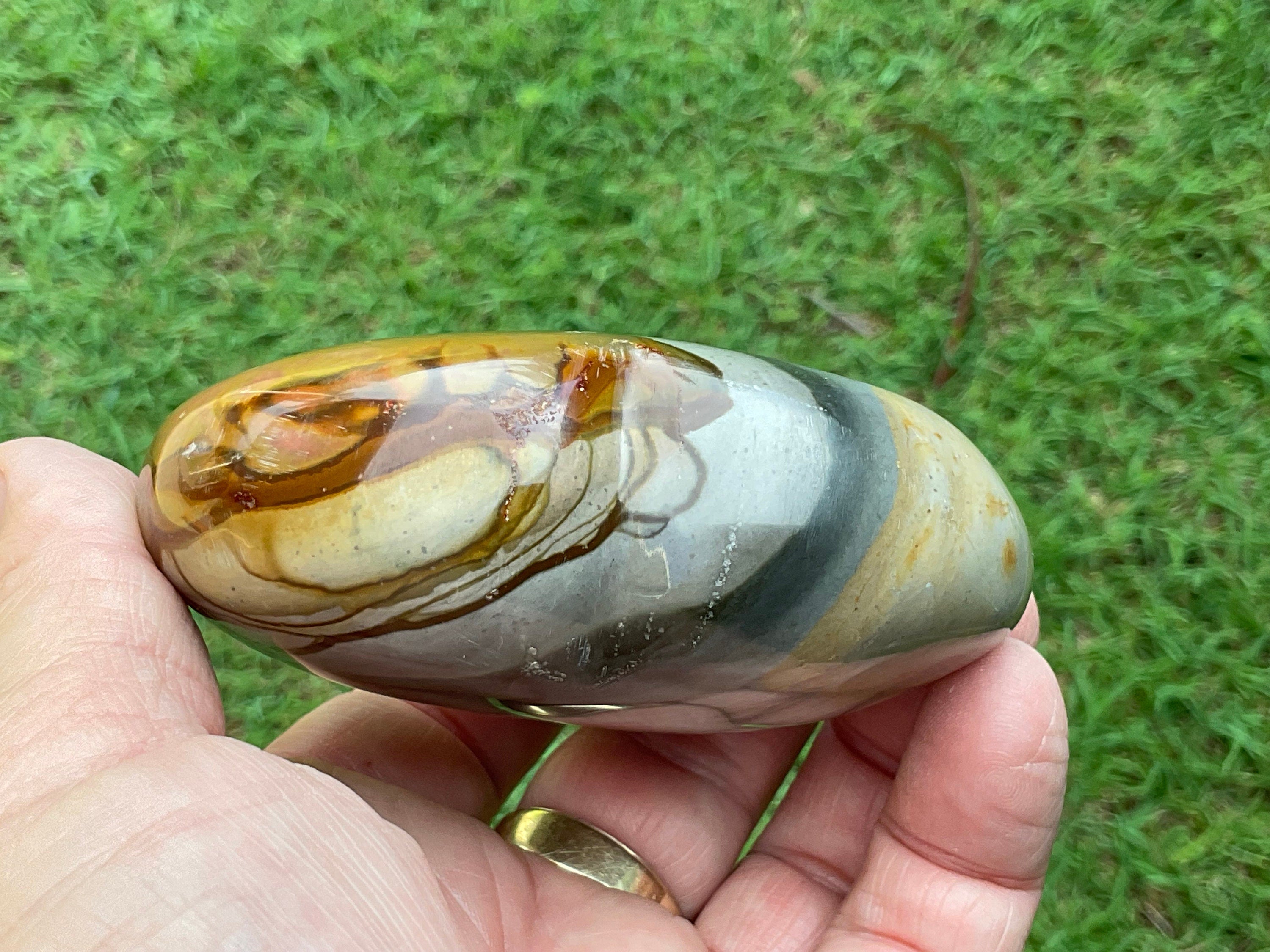 277g Polychrome Jasper Heart 1B