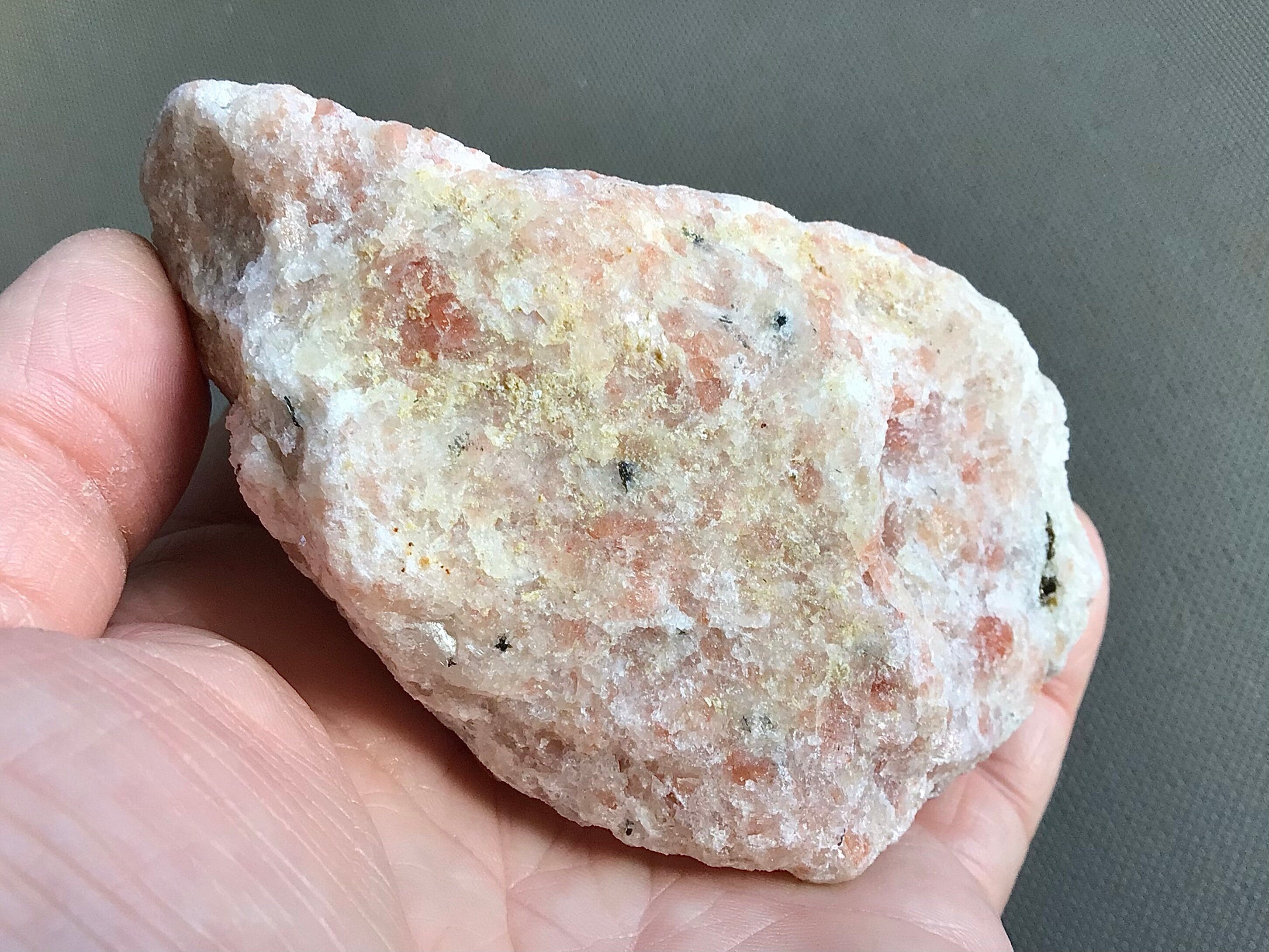 380g Sunstone with Biotite Mica Rough Piece C