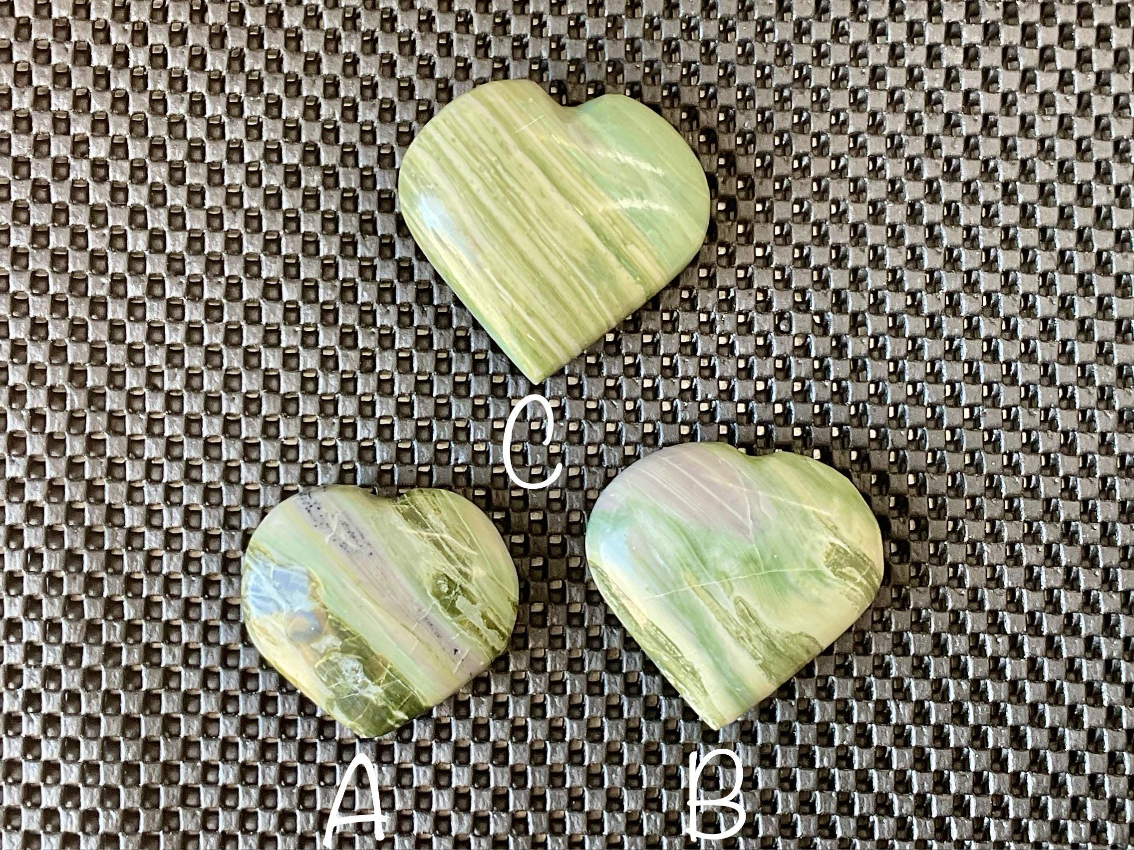 100g Jasper with Common Opal Heart B