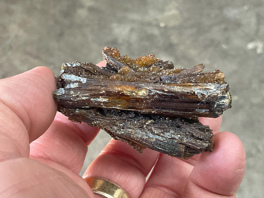 82g Stibiconite with Druzy Quartz Specimen 3A from Huan, China