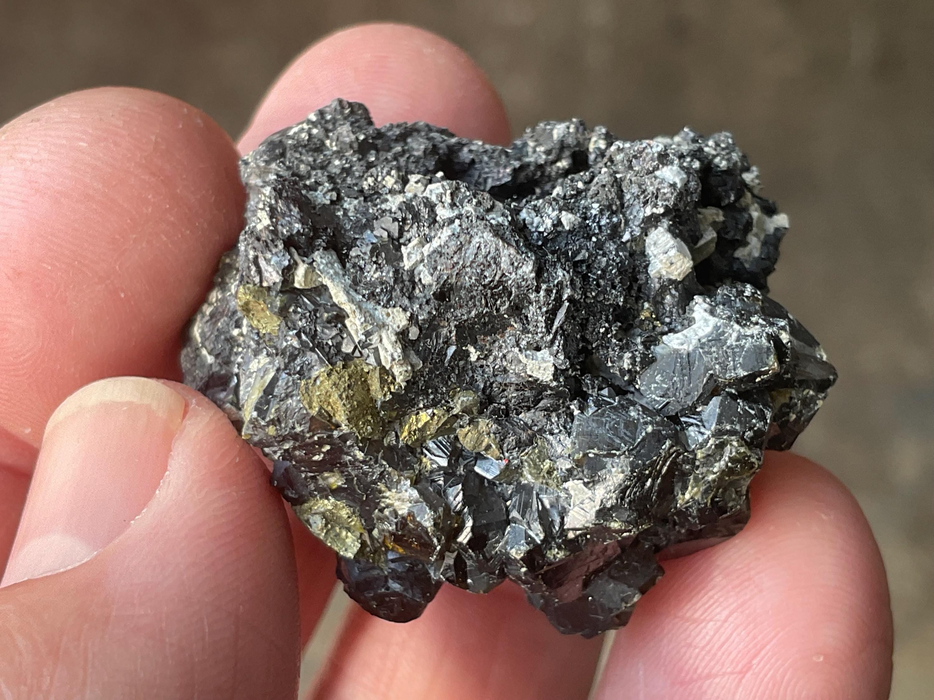 36g Chalcopyrite on Marmatite Specimen from Bulgaria