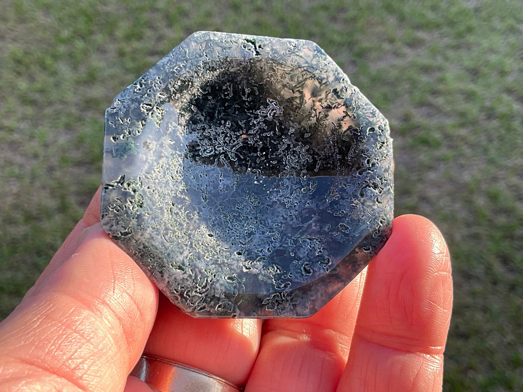 53g Moss Agate Trinket Bowl 5A