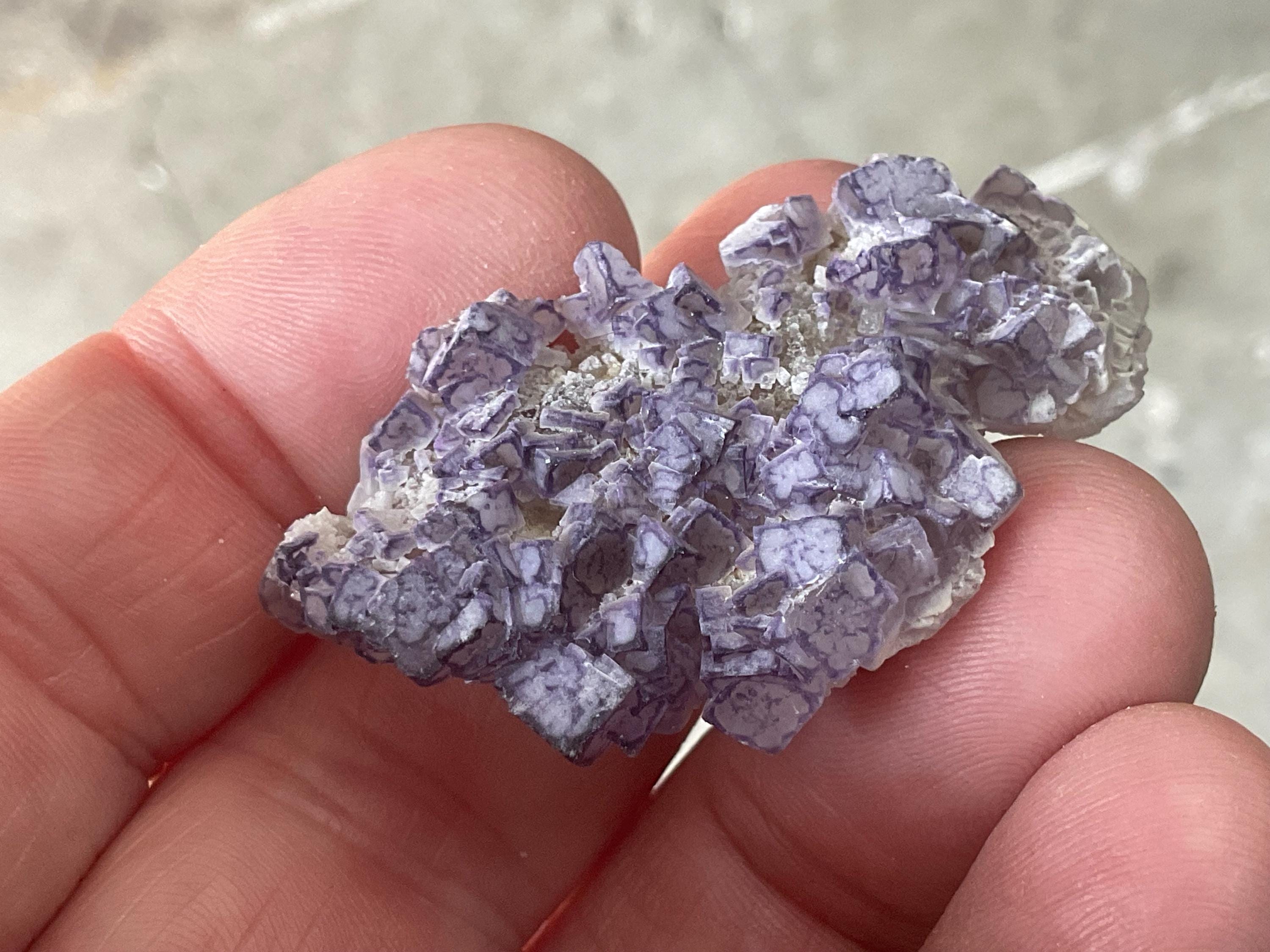 16g Lavender “QR Code” Fluorite Specimen 1C