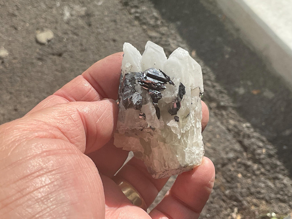 126g Galena in Quartz Cluster Specimen B from Guangxi, China