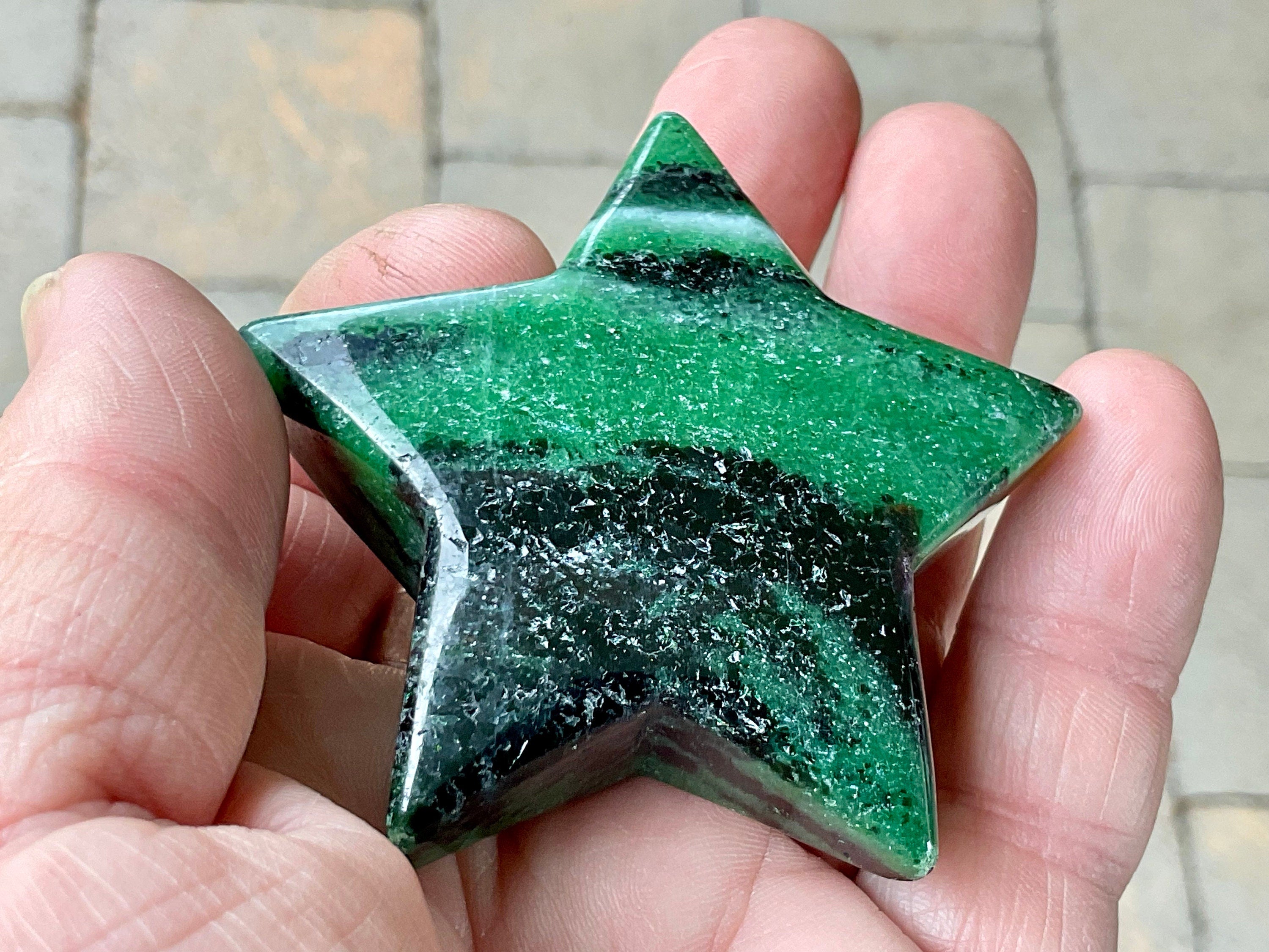 79g Ruby in Zoisite Polished Star 2E