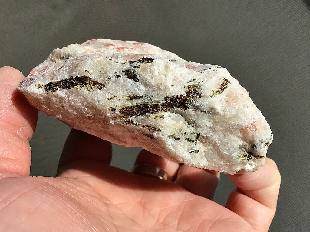 341g Sunstone with Biotite Mica Rough Piece D