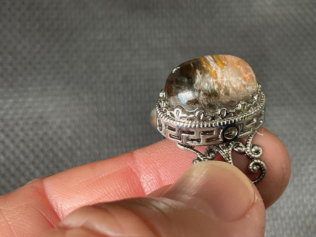 6g Lodelite Cabochon in Antique Style Ring C