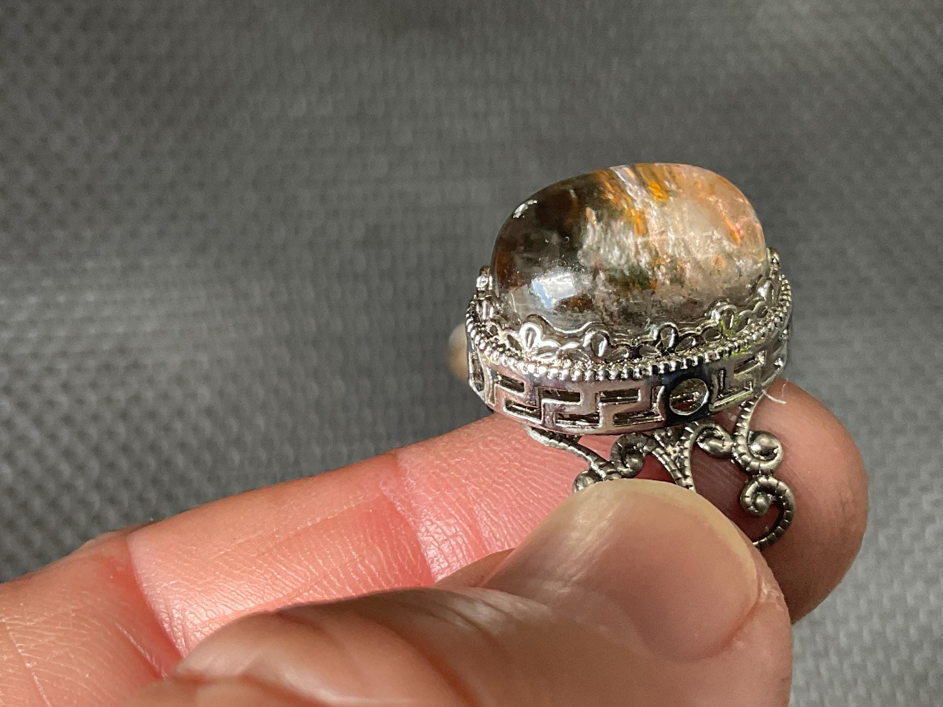 6g Lodelite Cabochon in Antique Style Ring C