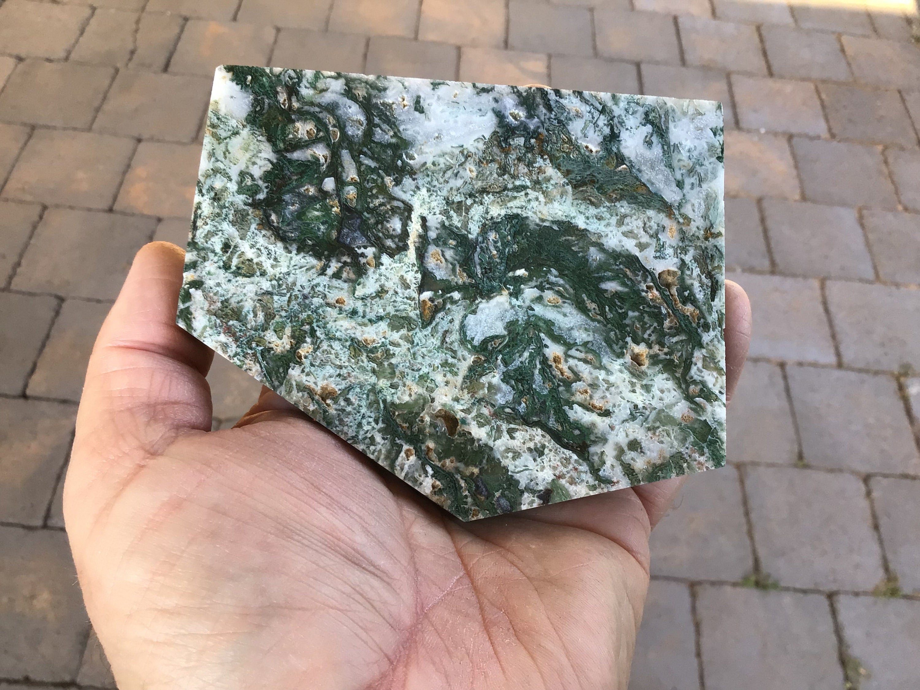 285g Moss Agate Polished Slab 5D