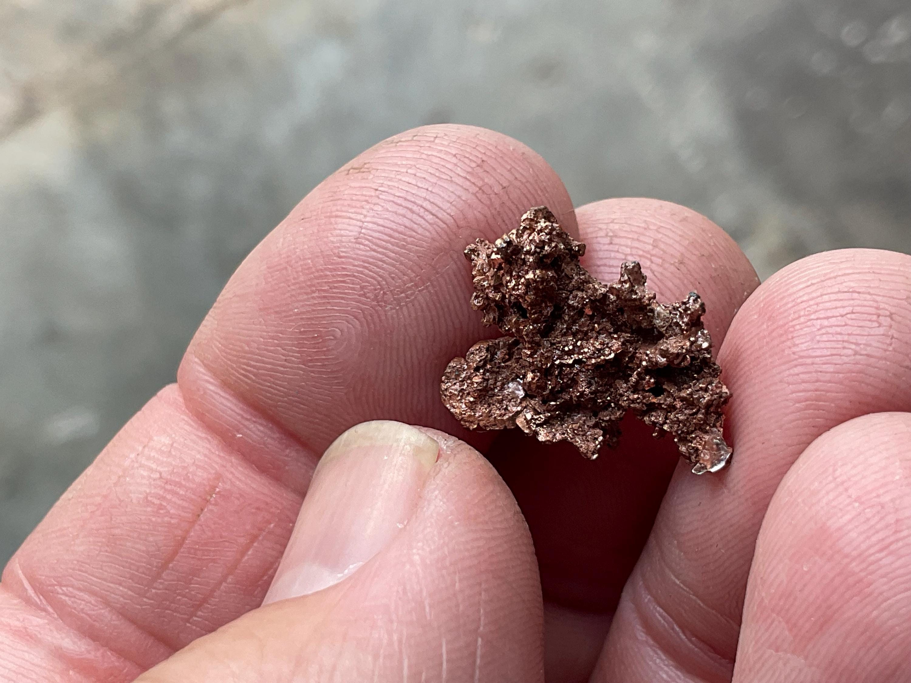 2g Native Copper Specimen 1C from the Red Dome Mine Australia