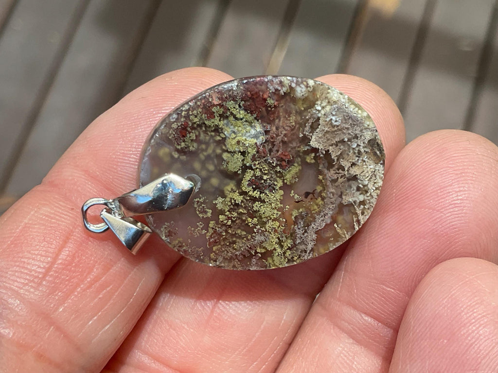 6g Moss Agate Pendant 3A