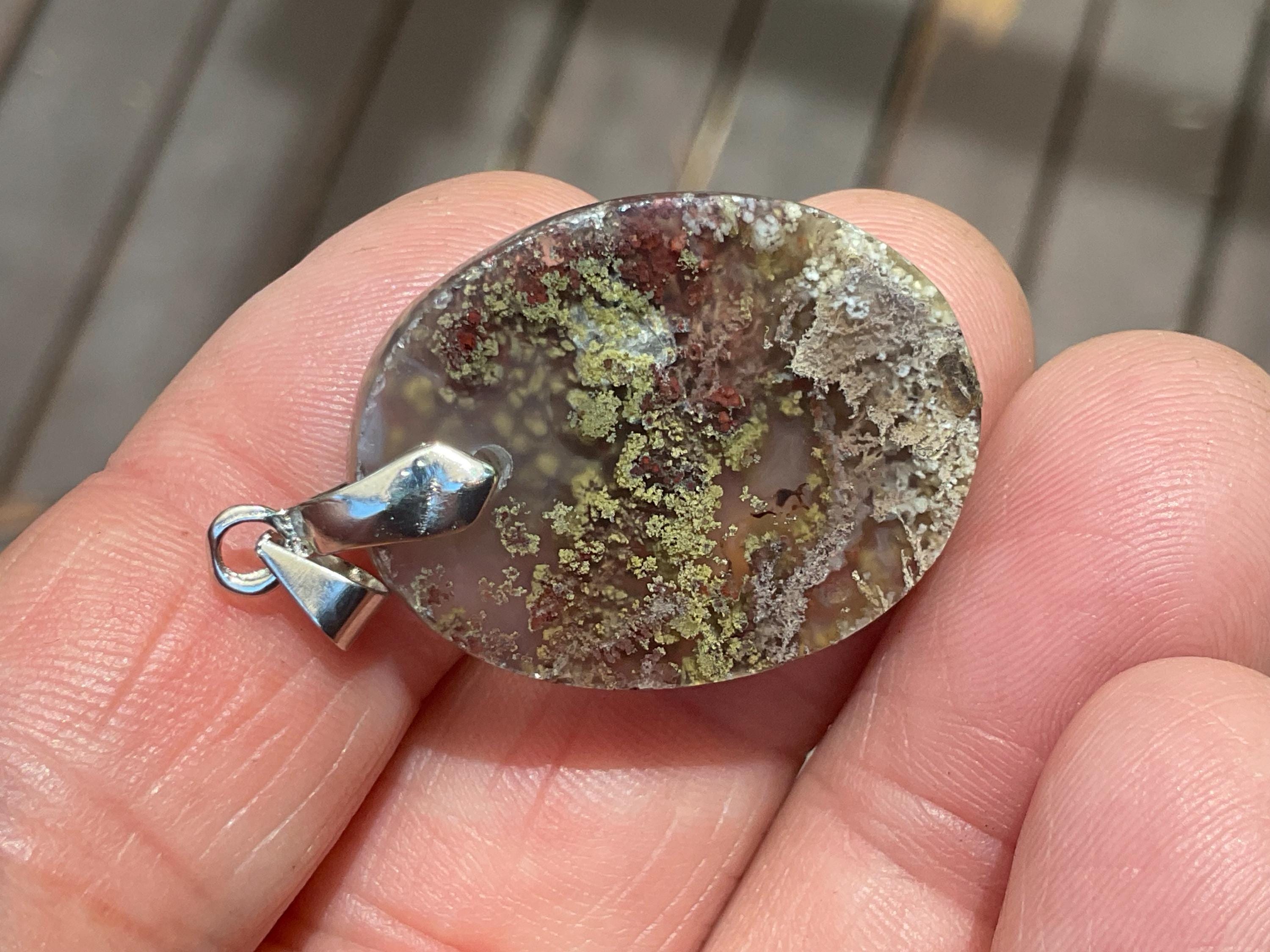 6g Moss Agate Pendant 3A