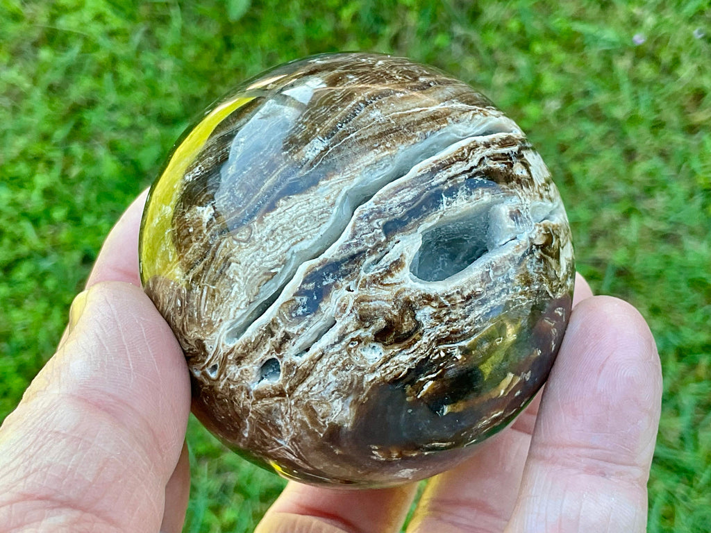 338g Dark Chocolate Calcite Sphere B