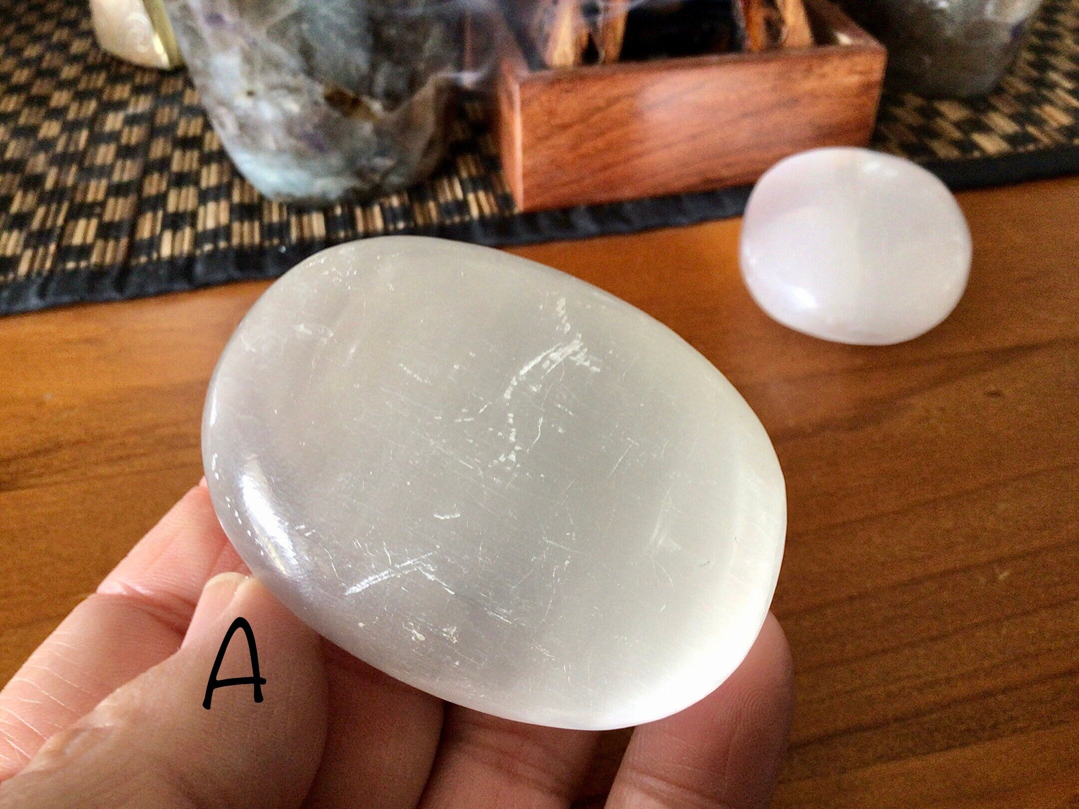99g Selenite Palmstone 4A