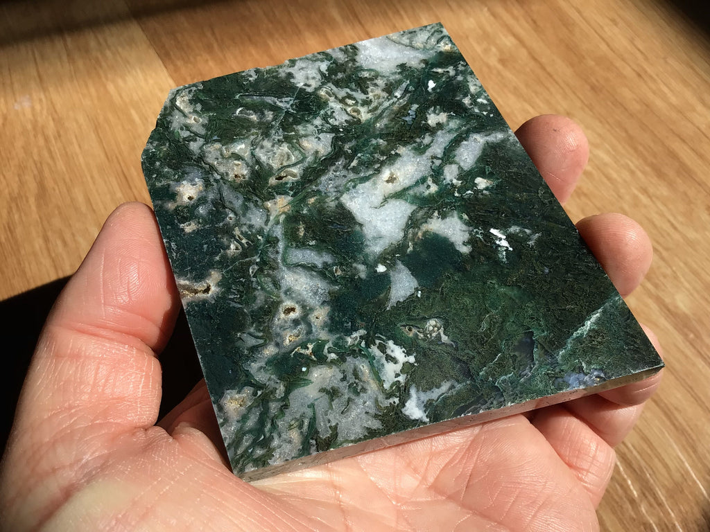 139g Moss Agate Polished Slab 2B