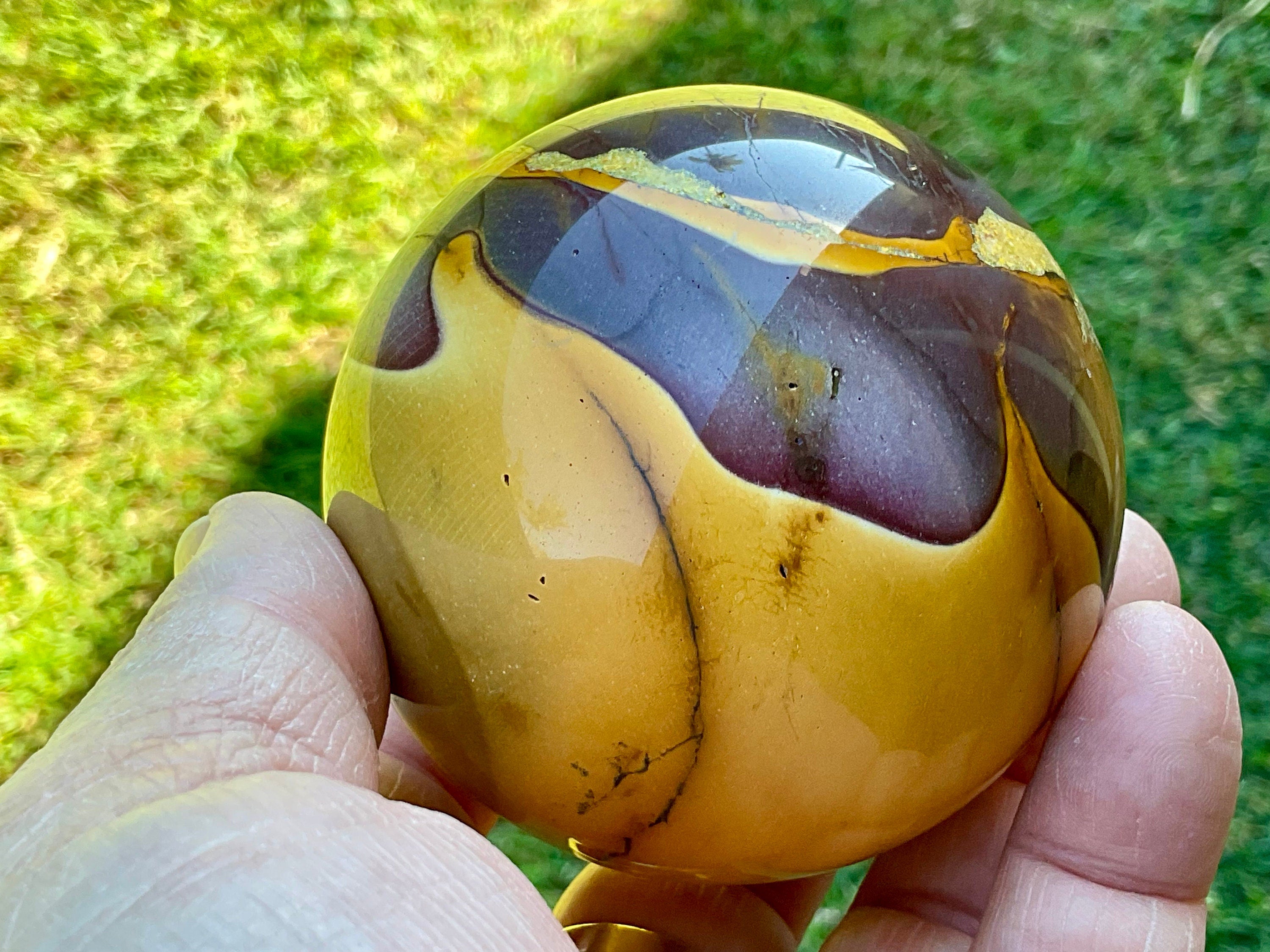 451g Mookaite Jasper Sphere 5B (Repaired)