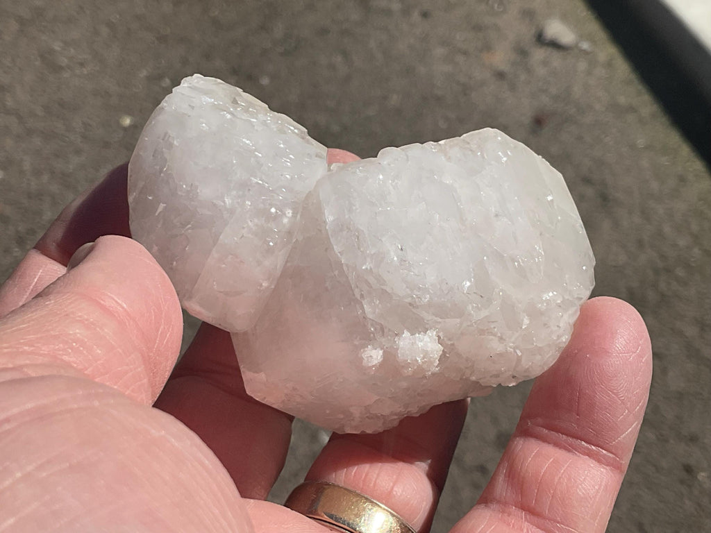 146g White Dolomite on White Calcite Specimen B from Hunan, China