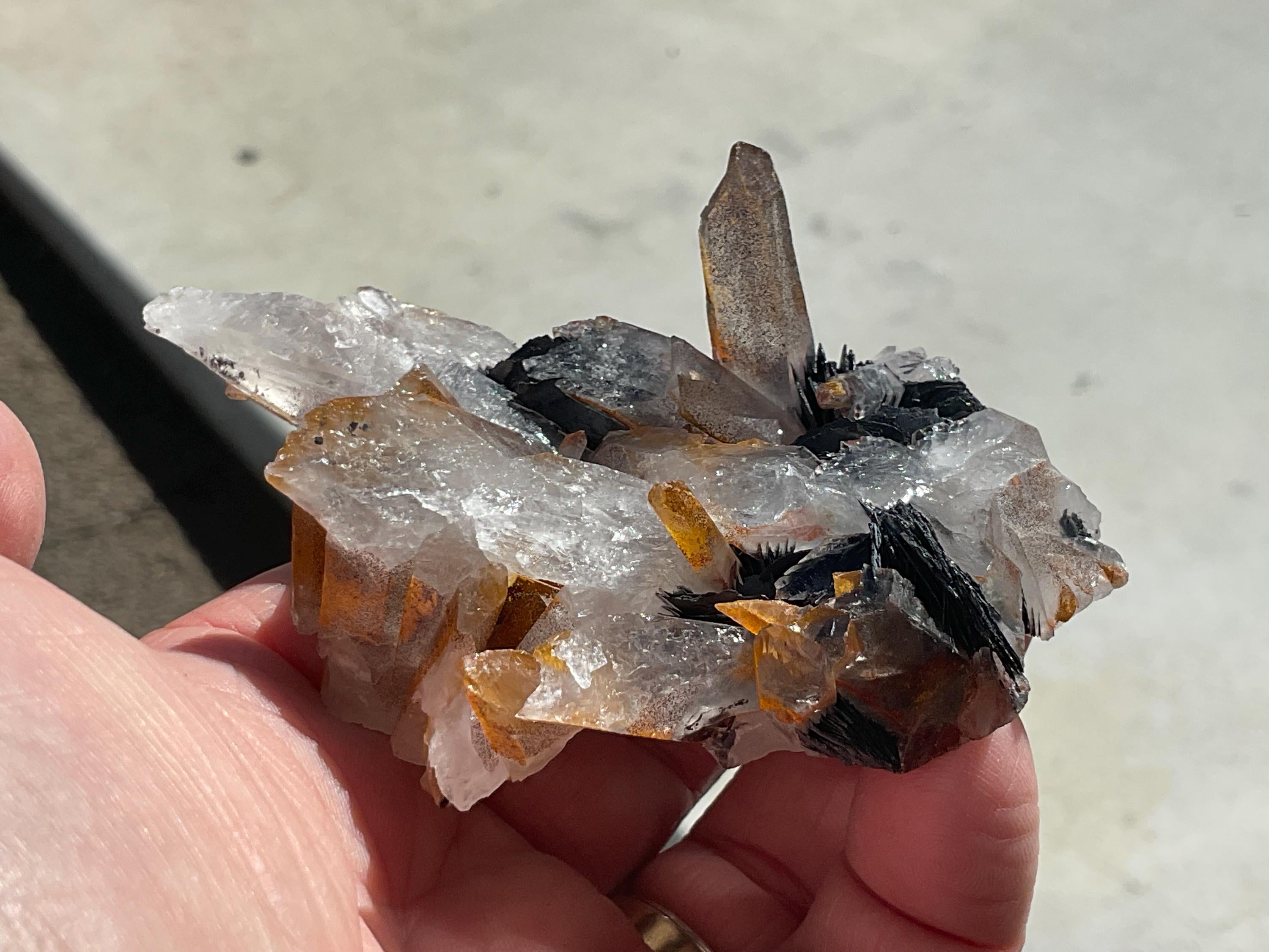112g Specularite on Quartz Cluster 2A from Inner Mongolia