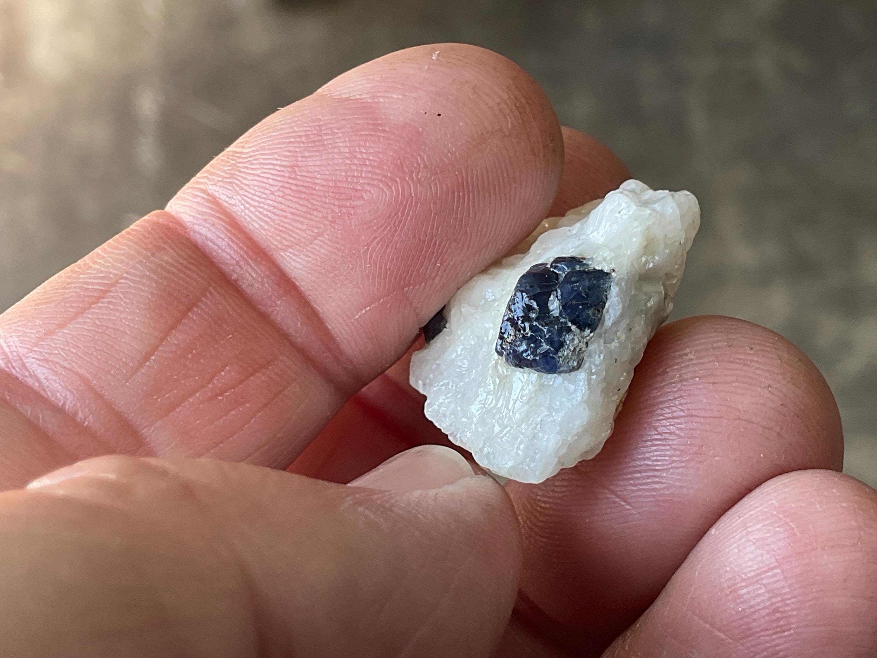 7g Natural Blue Spinel and Mica in Matrix Specimen 5