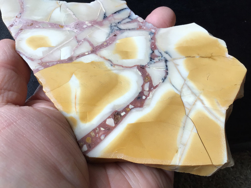 182g Polished Brecciated Mookaite Slab 5C