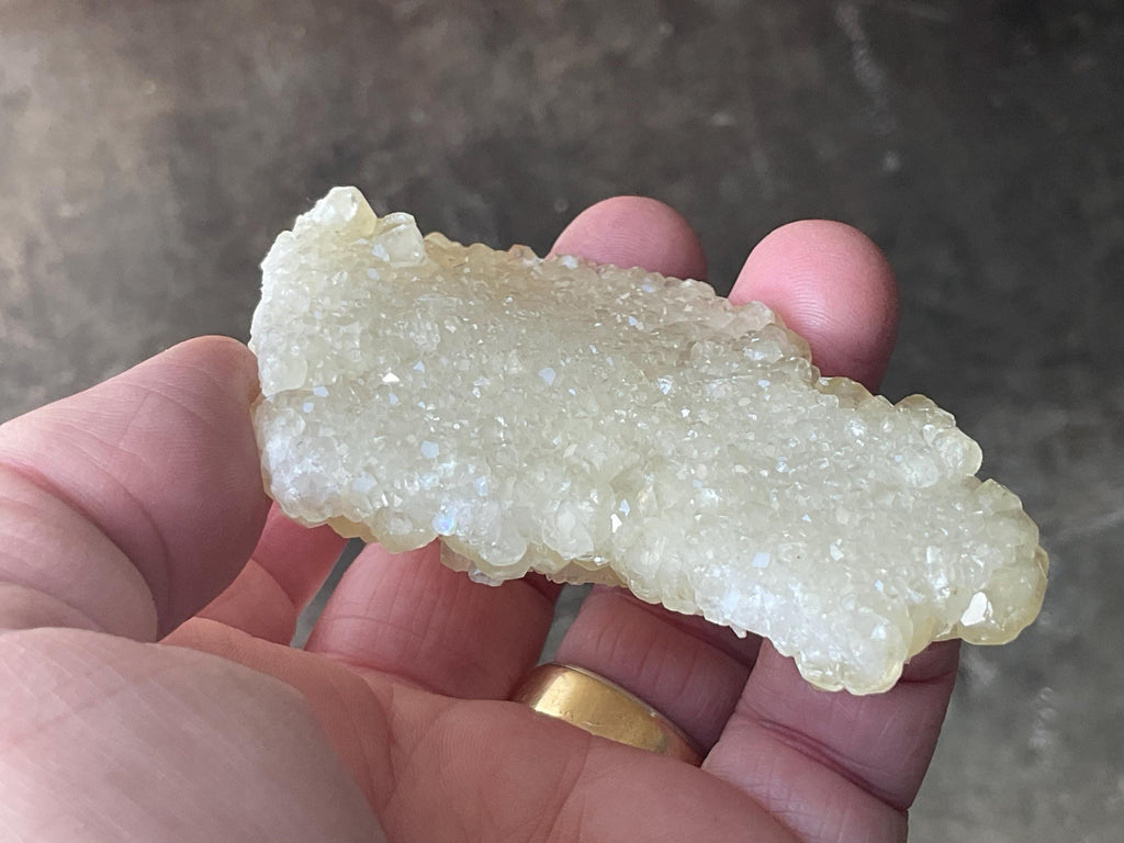 82g Yellow Botryoidal Calcite on Sphalerite Specimen 1C from Guizhou, China