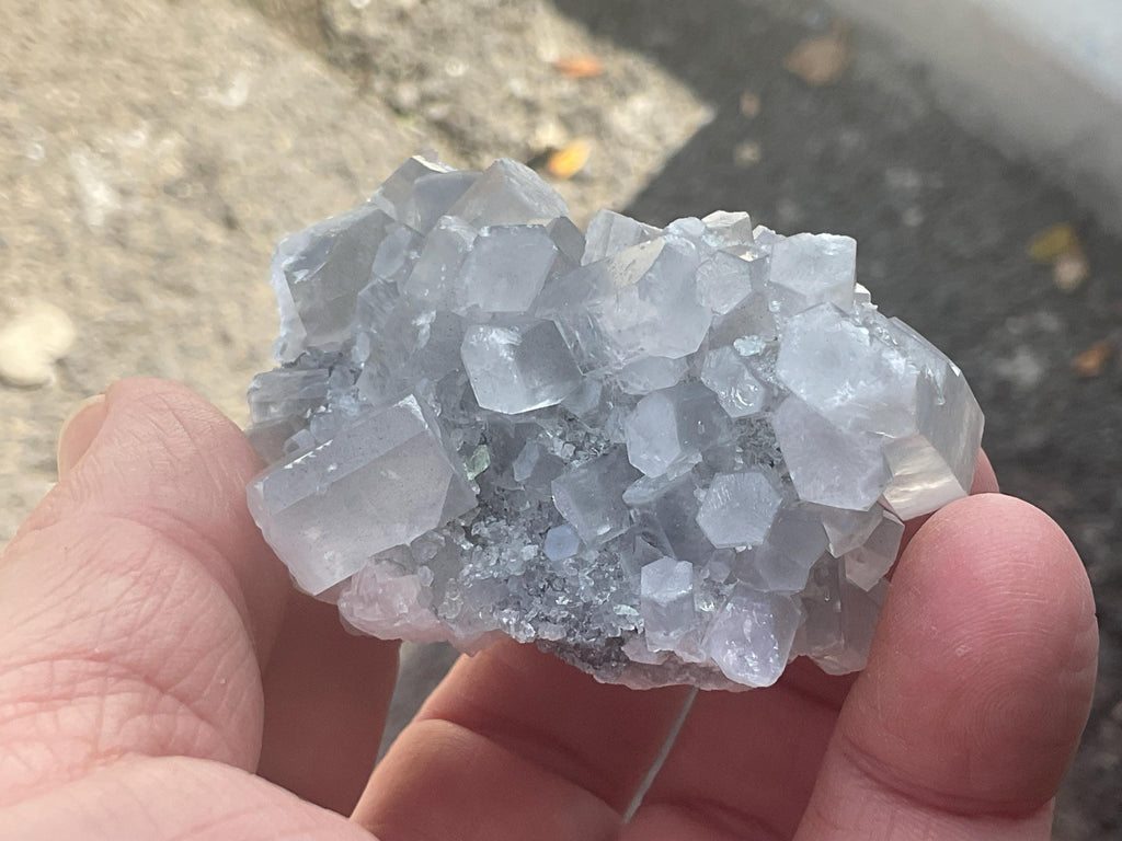 100g Clear Columnar Calcite with Quartz Specimen 1B from Fujian, China