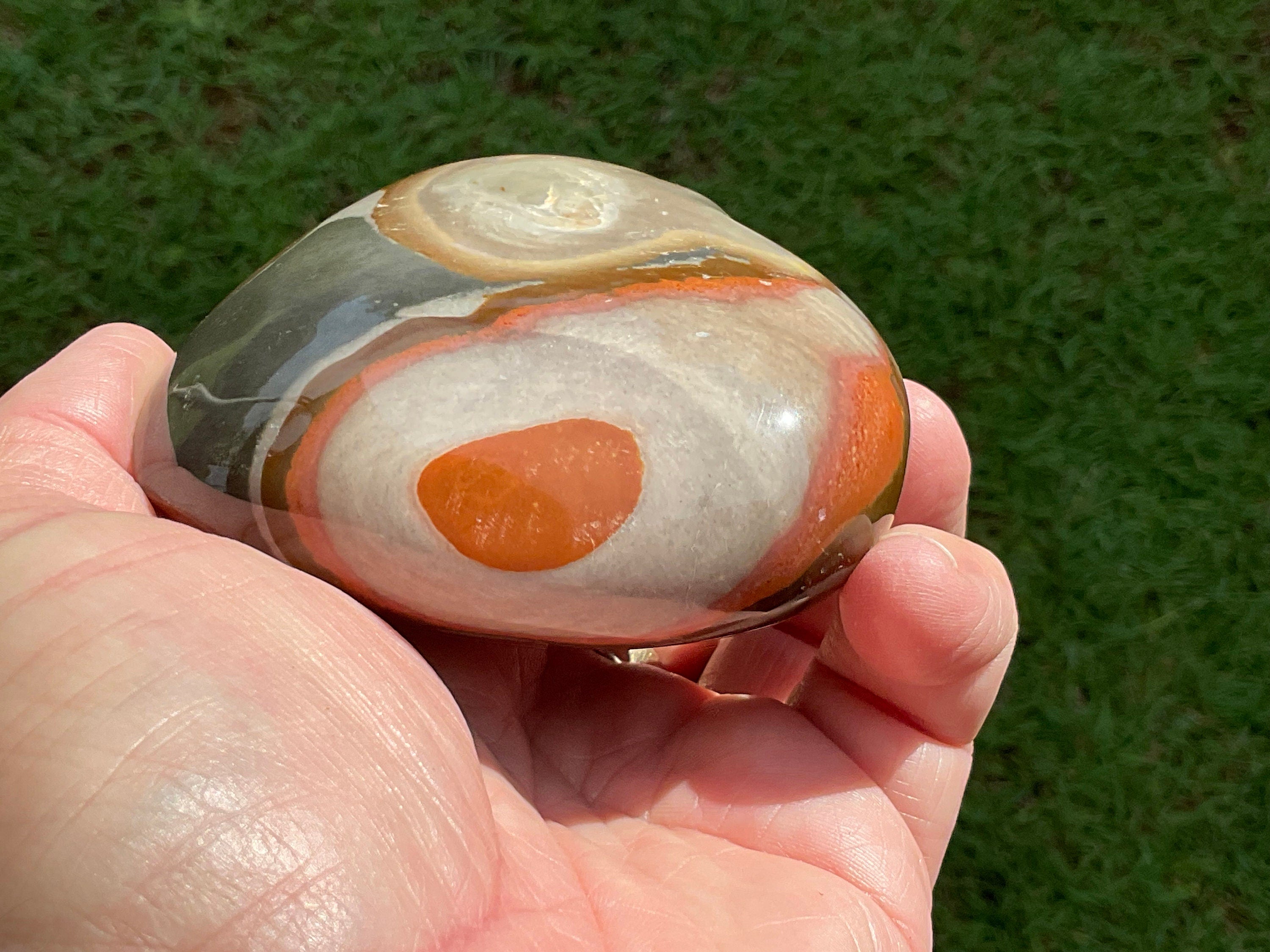 312g Polychrome Jasper Heart 1C